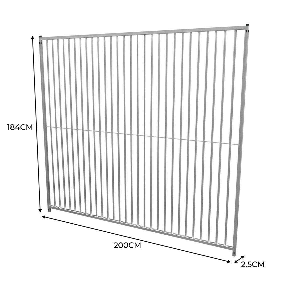 2m Dog Run Panel – 5cm Bar Spacing by Monster Shop