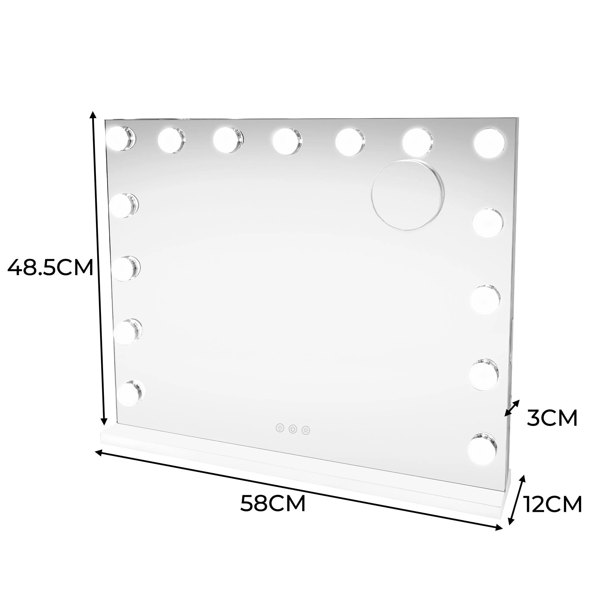 Monster Shop LED Bluetooth Mirror - 58 x 46cm -