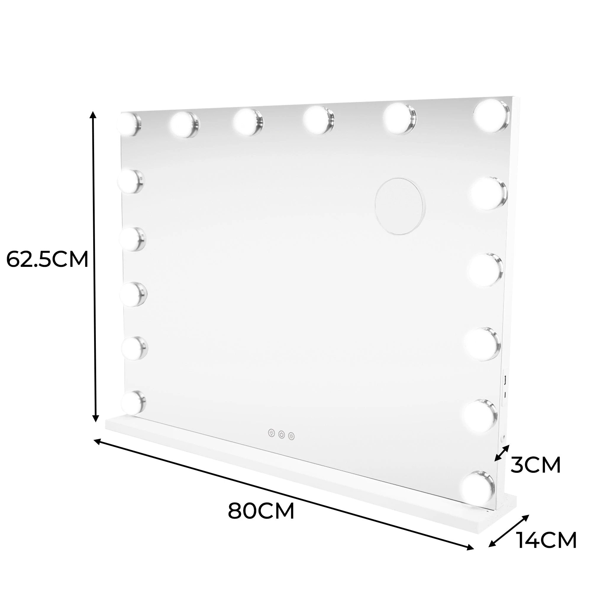 Monster Shop LED Bluetooth Mirror - 80 x 60cm -