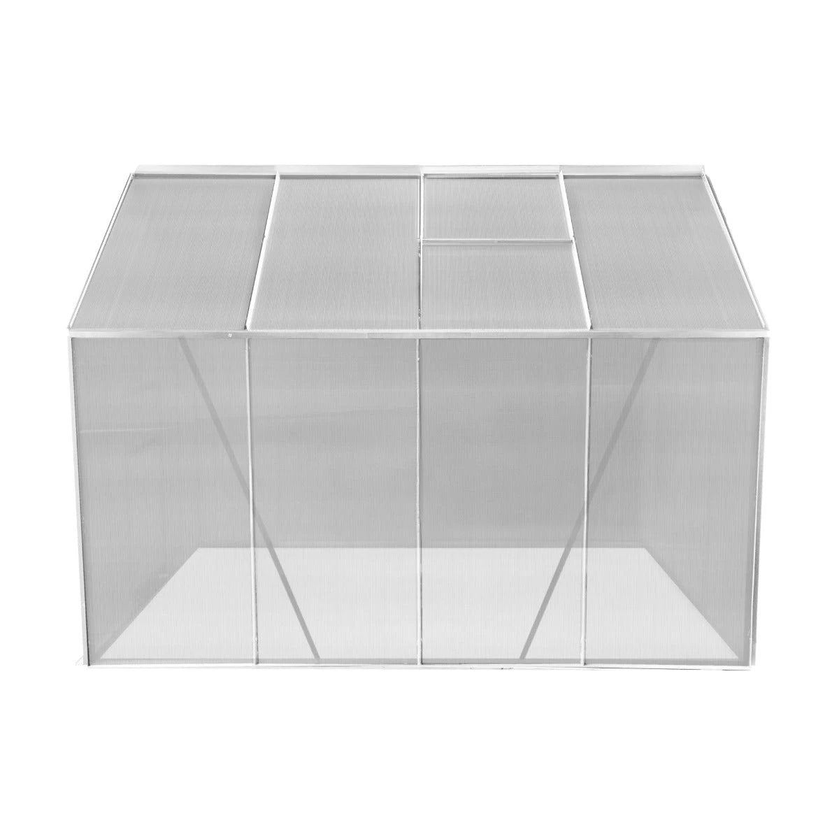 Polycarbonate Greenhouse 6ft x 8ft – Silver by Monster Shop