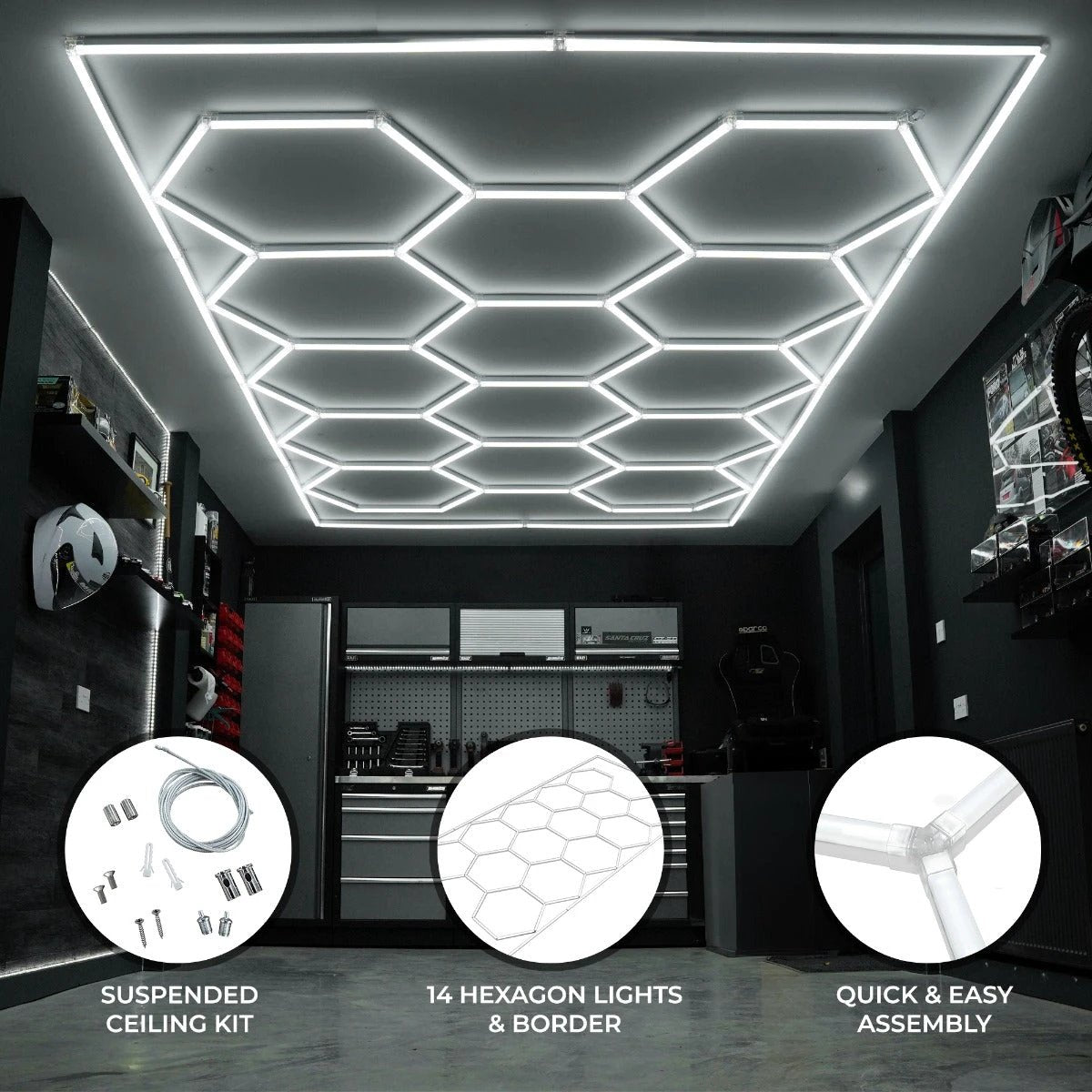 Monster Shop Hexagon LED Lighting x 14 -