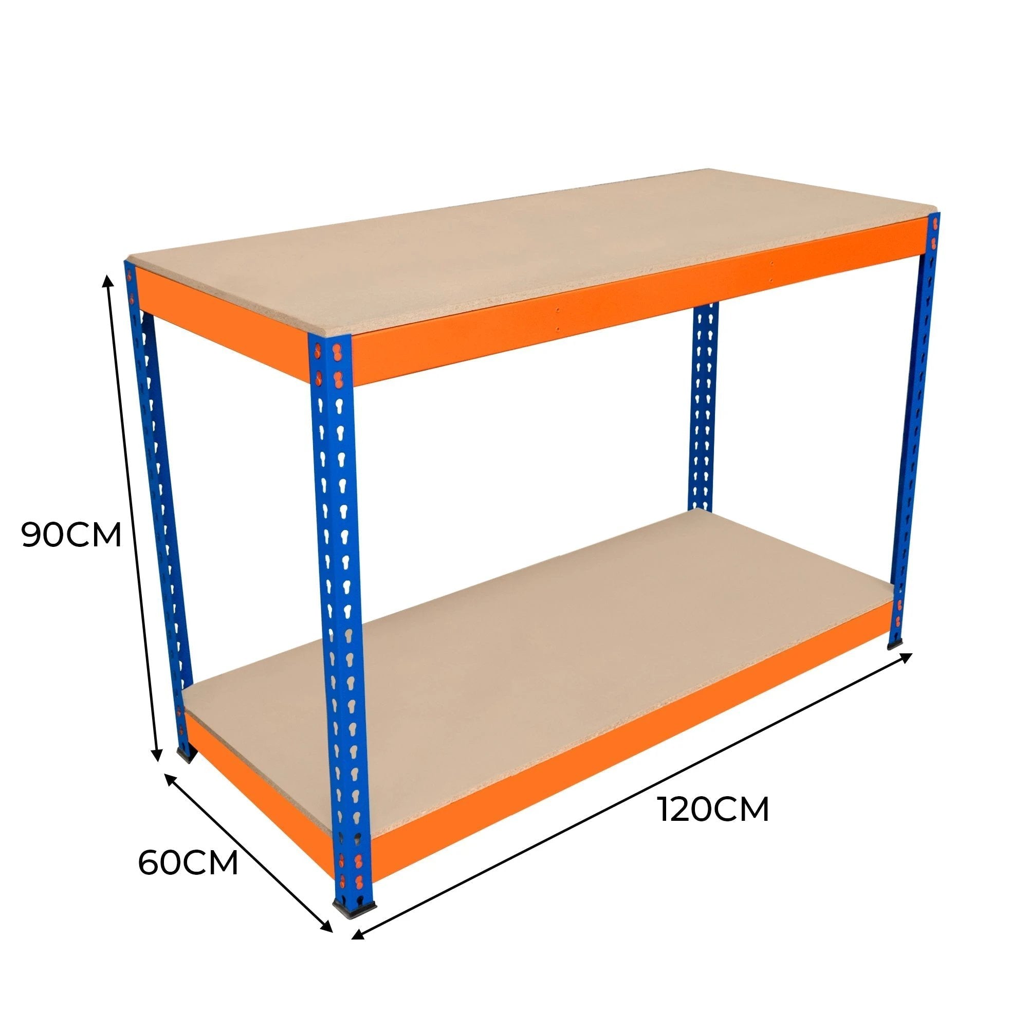Monster Shop S-Rax 2 Tier Workbench - 120cm x 60cm x 90cm -