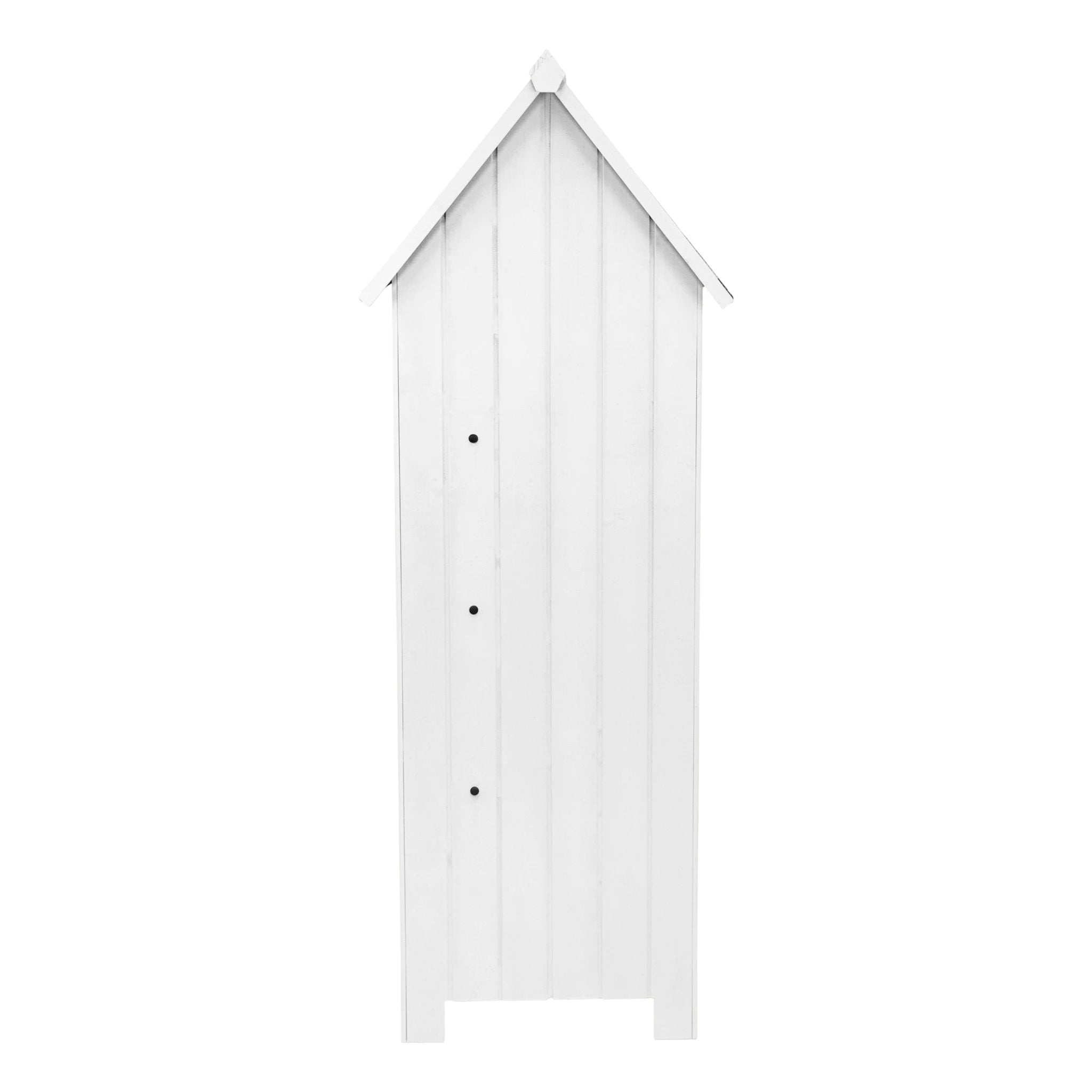 Monster Shop Premium Wooden Garden Shed White Standard Size With Three Shelves For Tool Storage Outdoor Use - Uncategorized Garden Shed