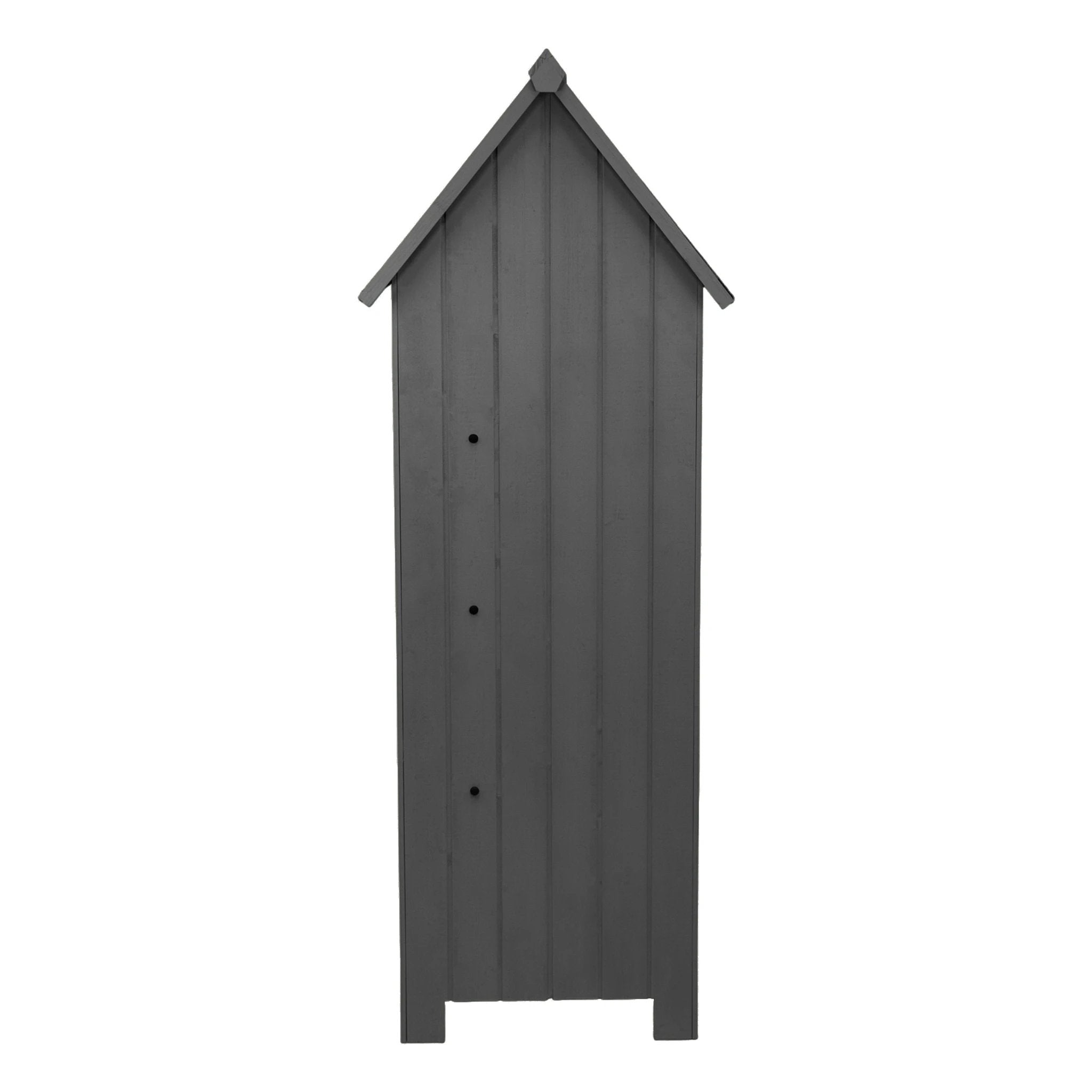 Monster Shop Premium Wooden Garden Shed Narrow Tall Three Corner Shelves Dark Grey For Garden Tools - Uncategorized Garden Shed