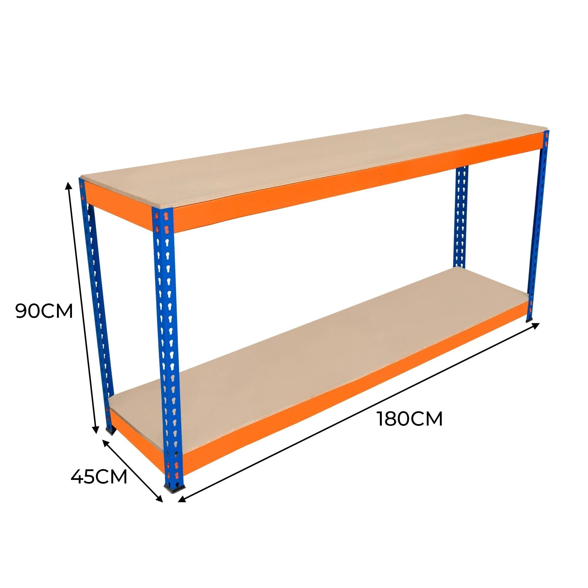 S-Rax 2 Tier Workbench - 180cm x 45cm x 90cm by Monster Shop
