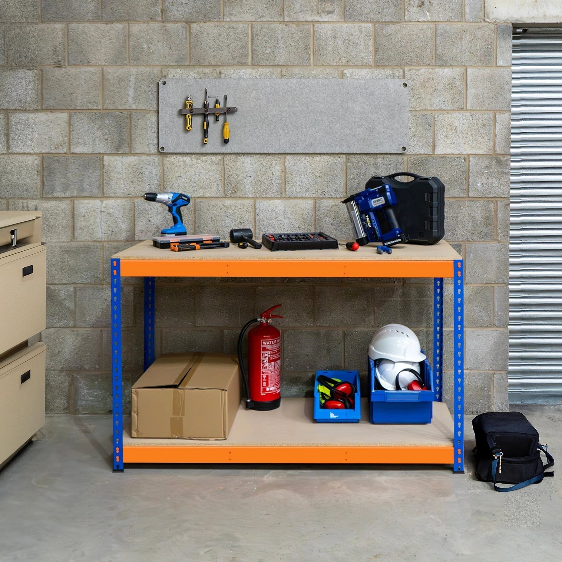 Monster Shop S-Rax 2 Tier Workbench - 150cm x 45cm x 90cm -