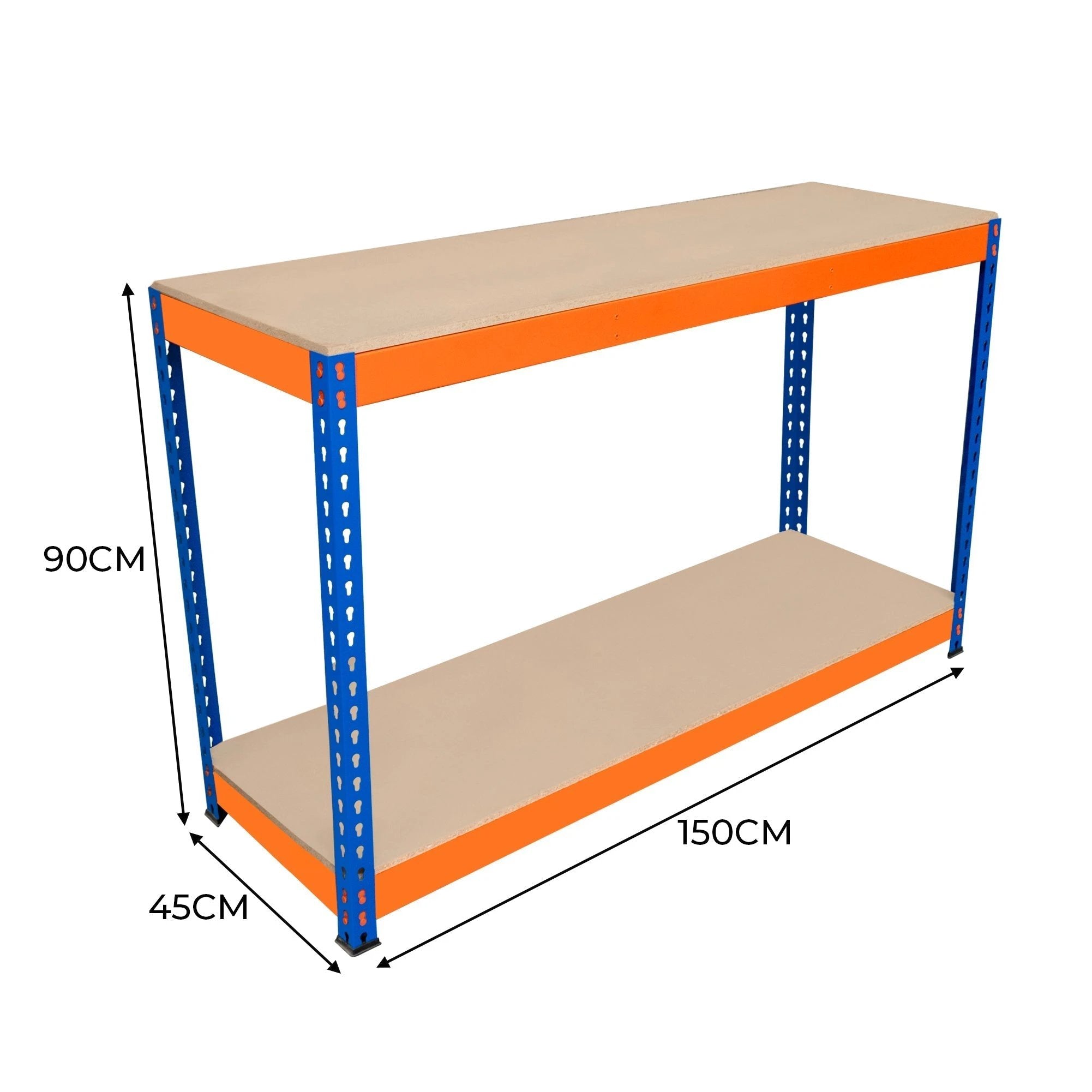 Monster Shop S-Rax 2 Tier Workbench - 150cm x 45cm x 90cm -
