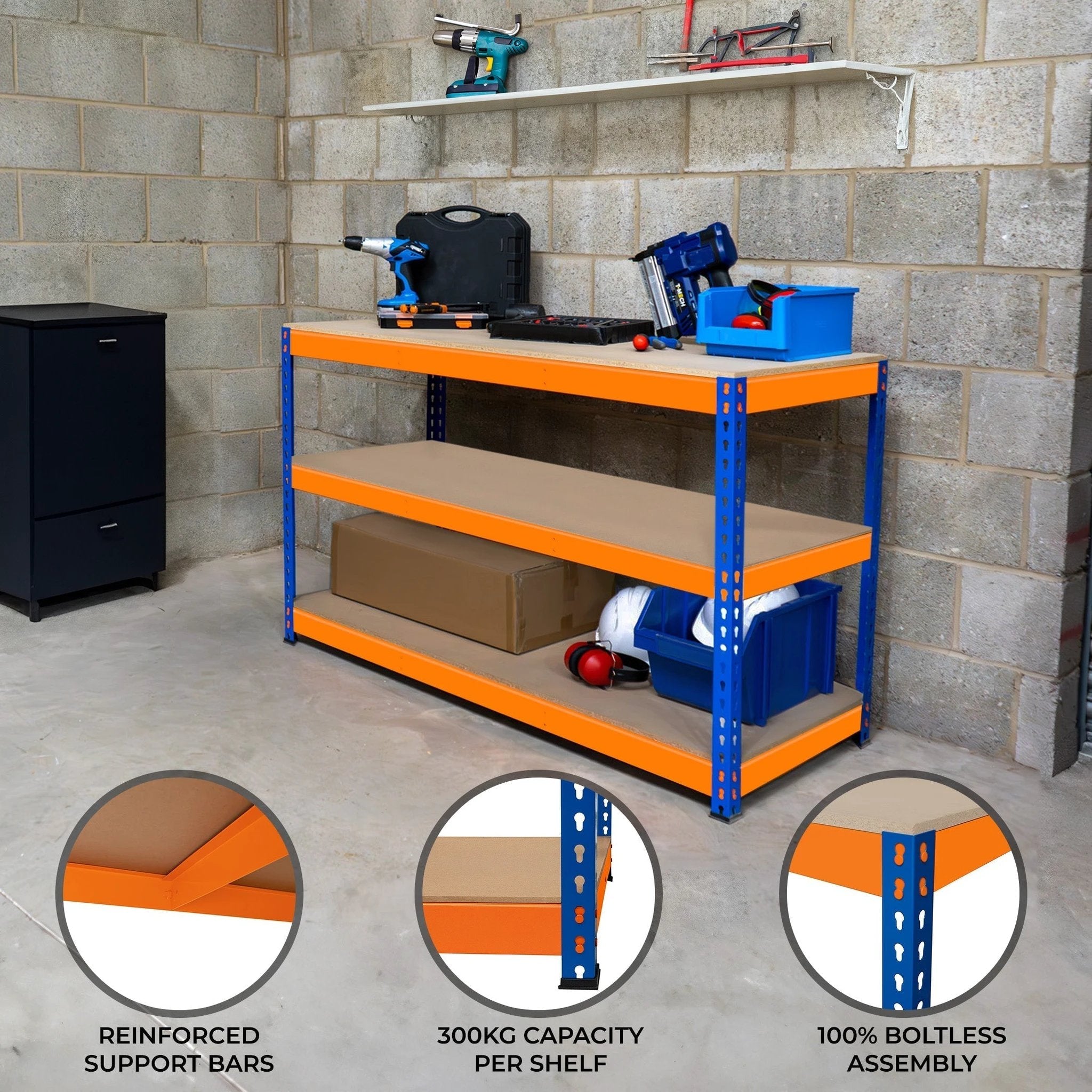 S-Rax Workbench Additional Shelf - 150cm x 60cm by Monster Shop