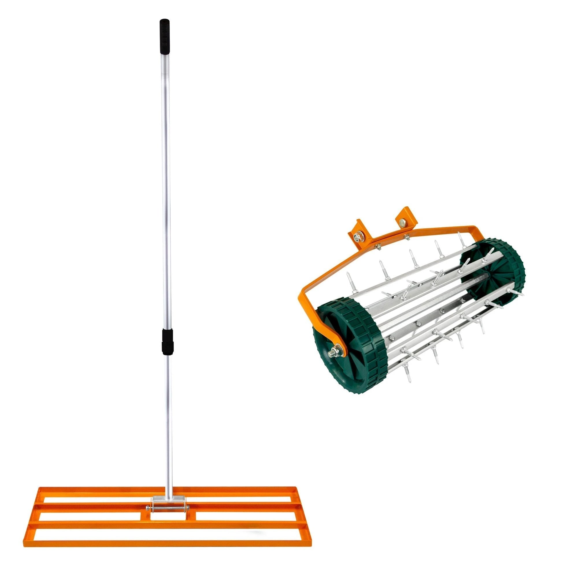 Monster Shop 100cm Lawn Leveller & Aerator – Orange -