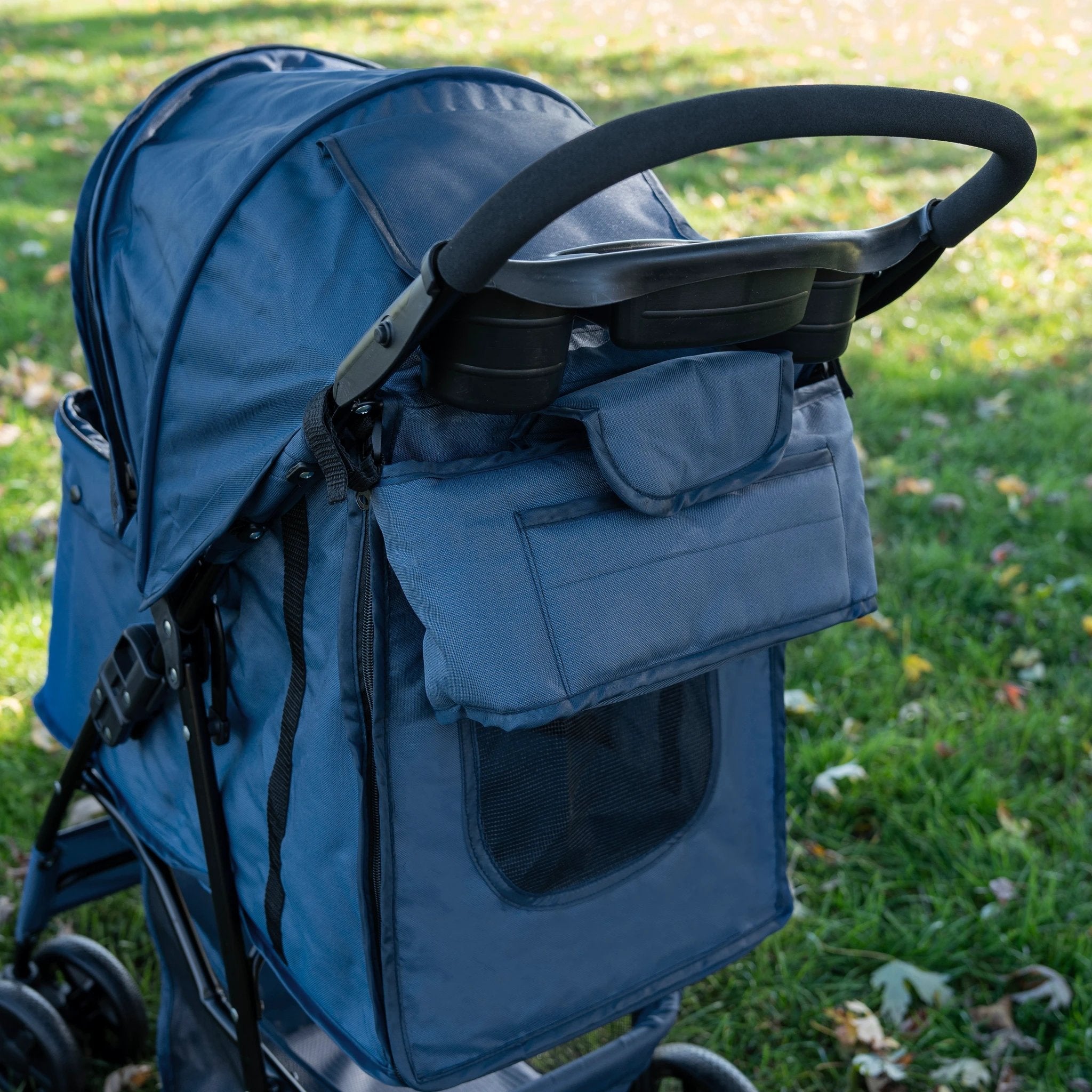 Monster Shop Pet Stroller Caddy Bag - Navy Blue -