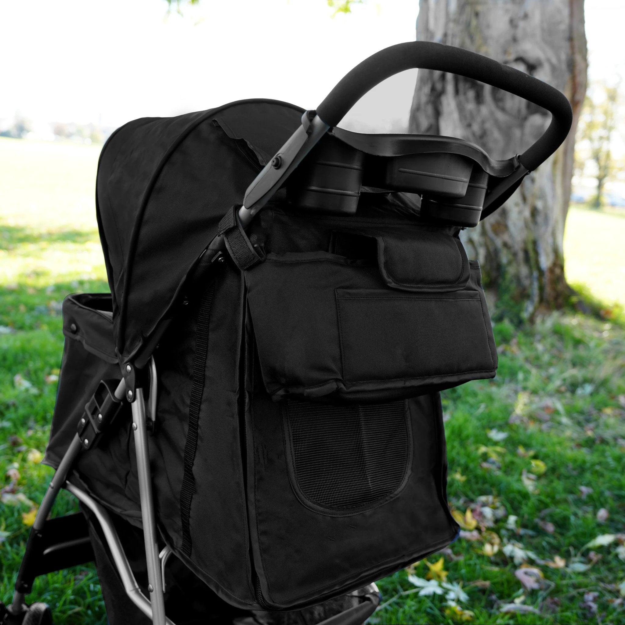 Monster Shop Pet Stroller Caddy Bag - Black -