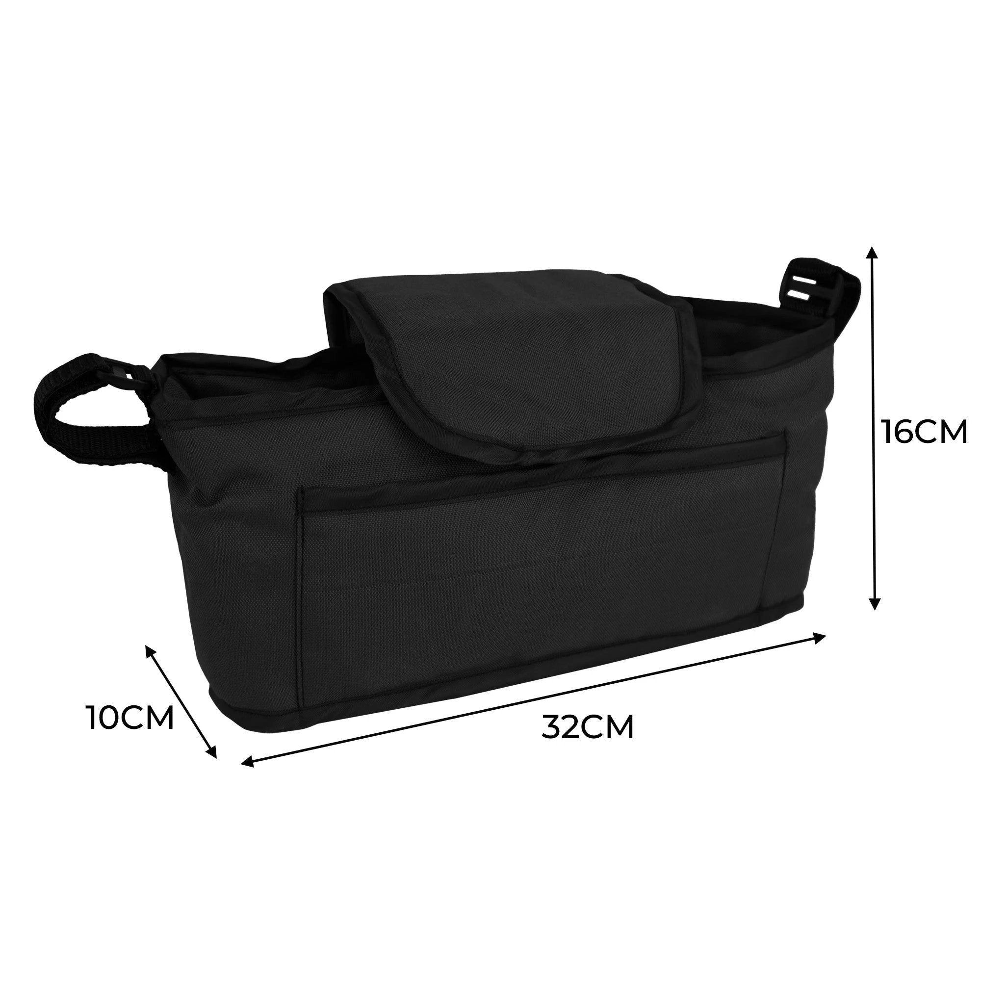Monster Shop Pet Stroller Caddy Bag - Black -