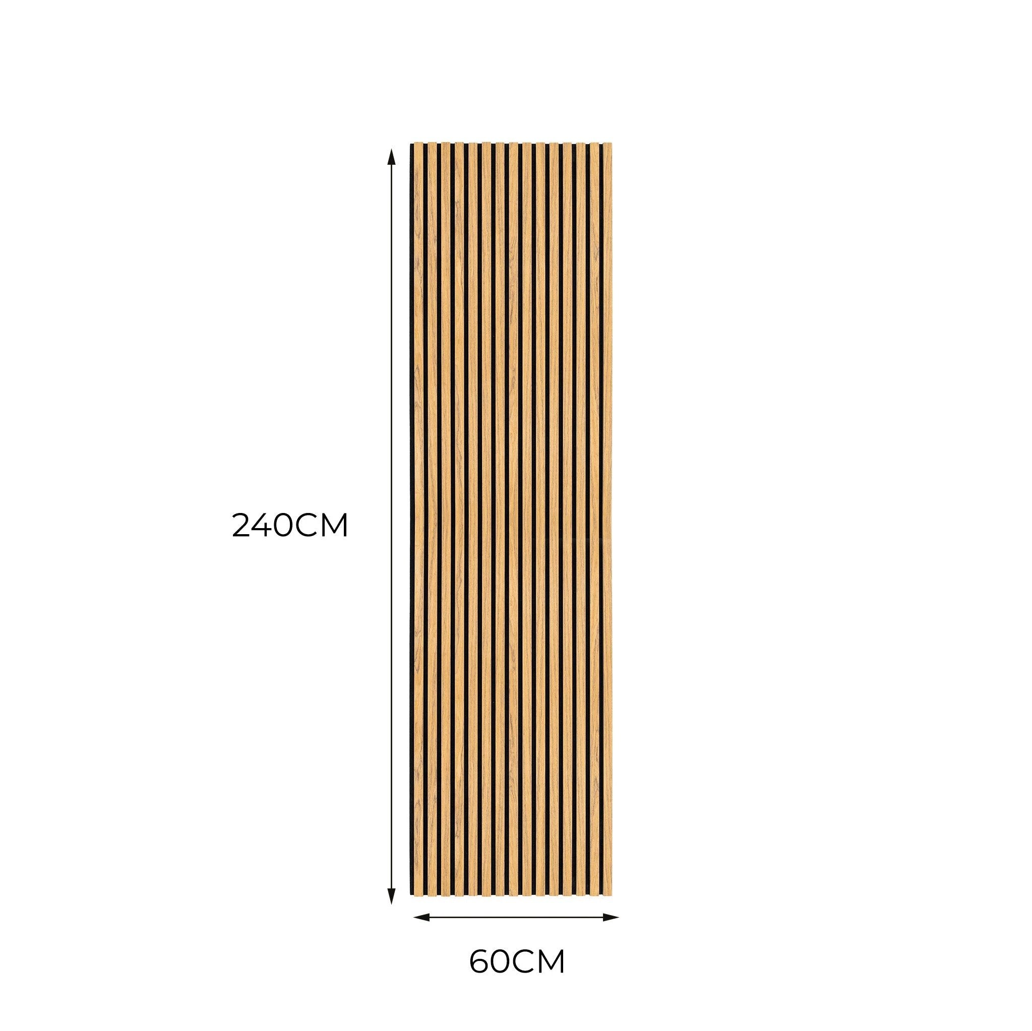 Acoustic Slat Wall Panel - Oak by Monster Shop