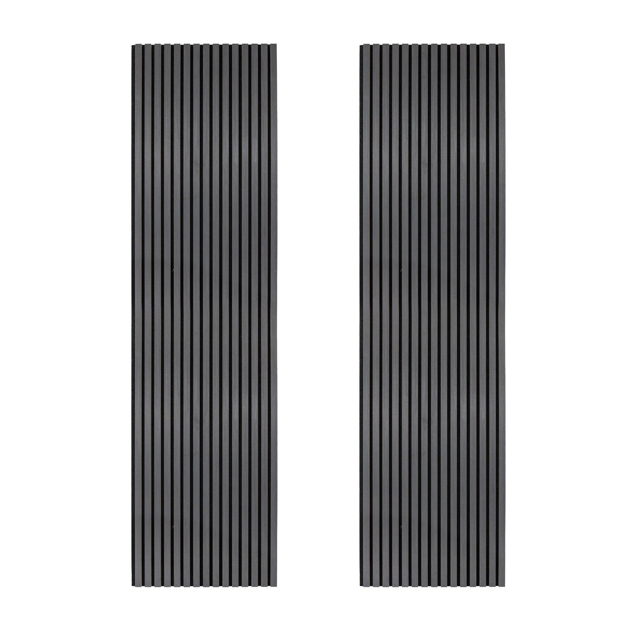 Acoustic Slat Wall Panels x 2 – Anthracite Grey by Monster Shop