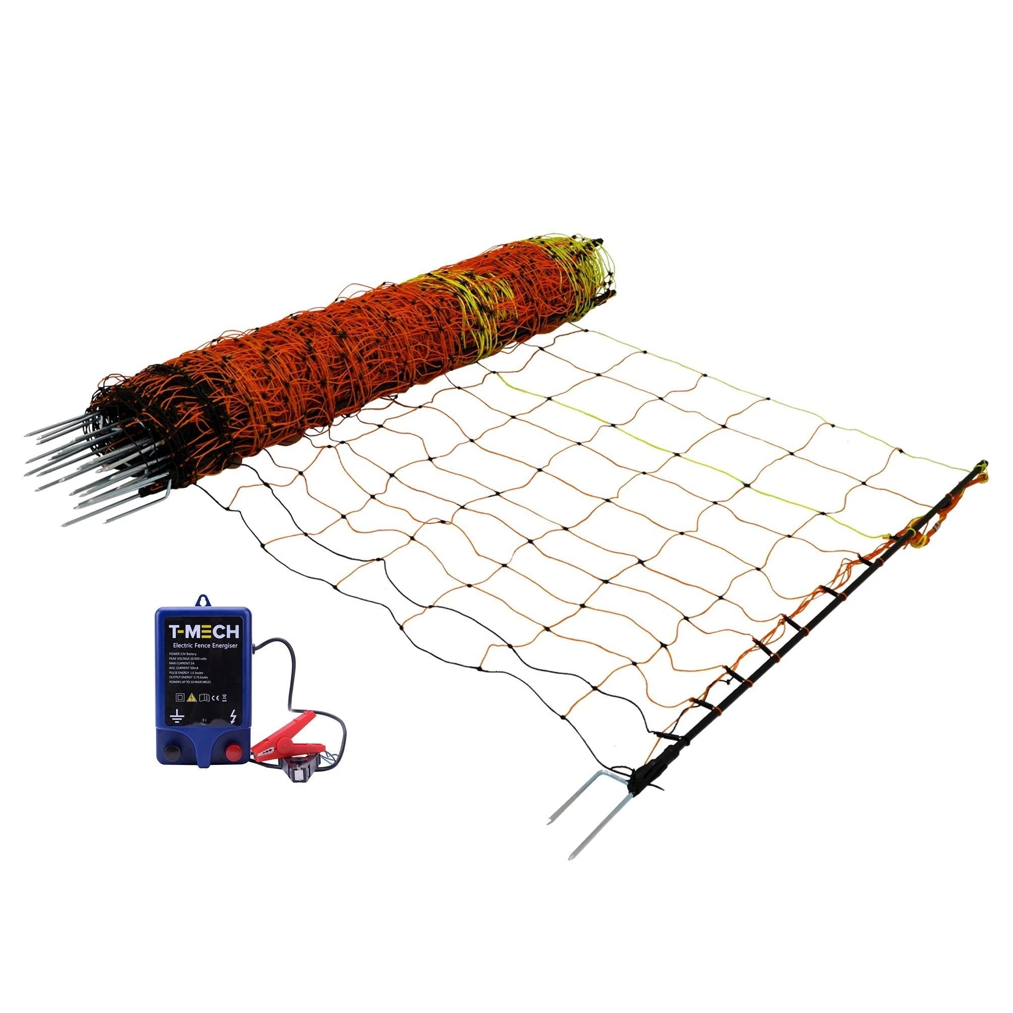 Electric Fence Energiser & Poultry Netting - 50m by Monster Shop