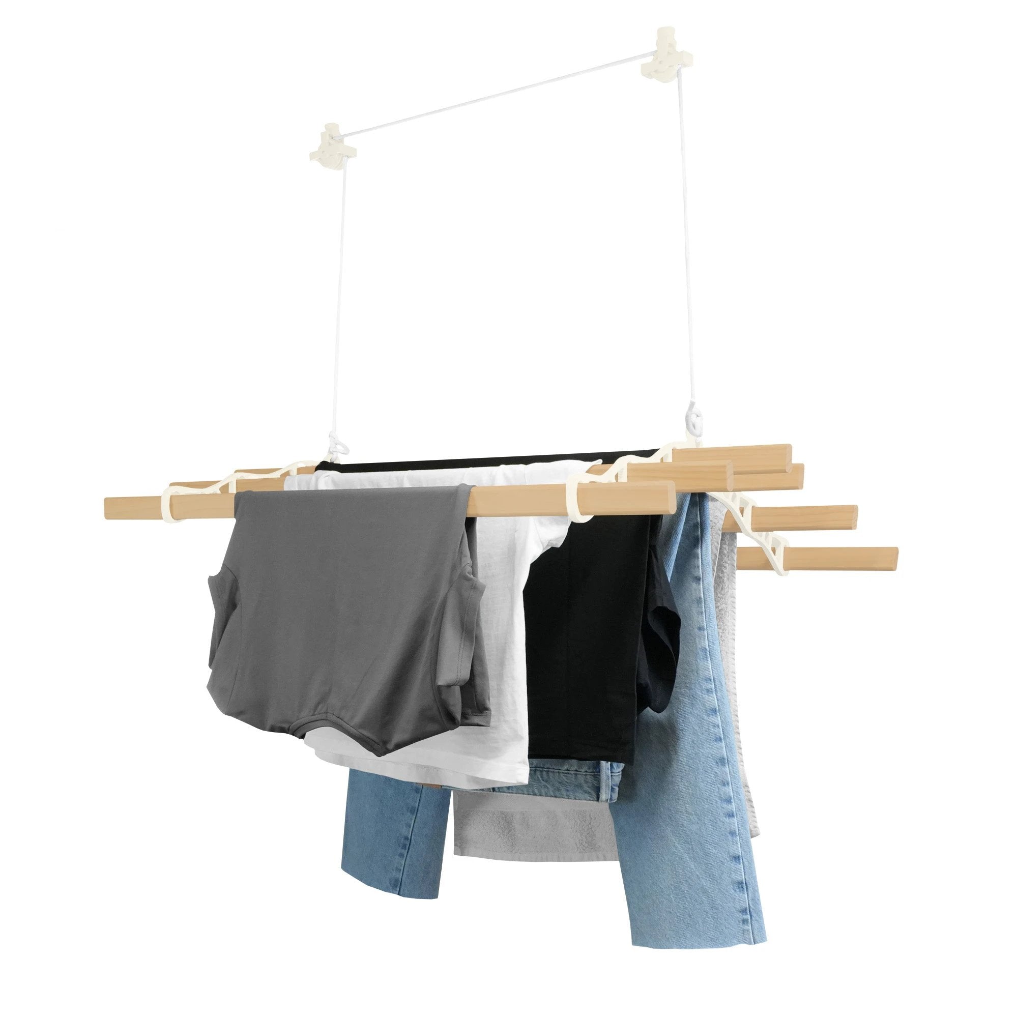 Monster Shop Clothing Airer Ceiling Pulley - Ivory - 1.5m -
