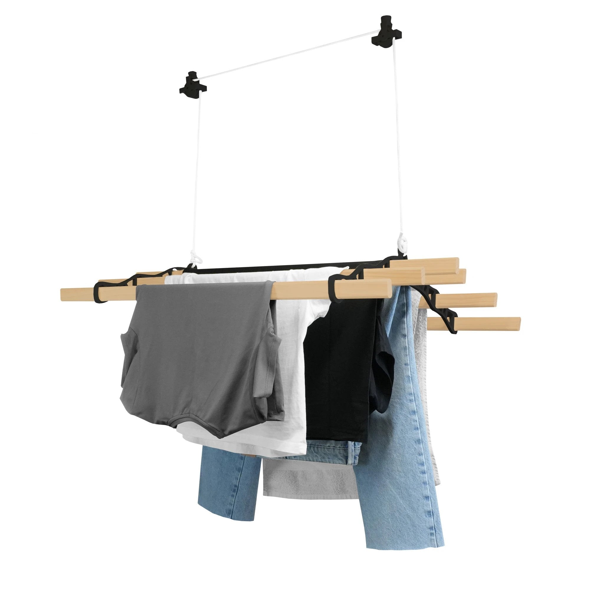Clothing Airer Ceiling Pulley - Black - 0.9m by Monster Shop