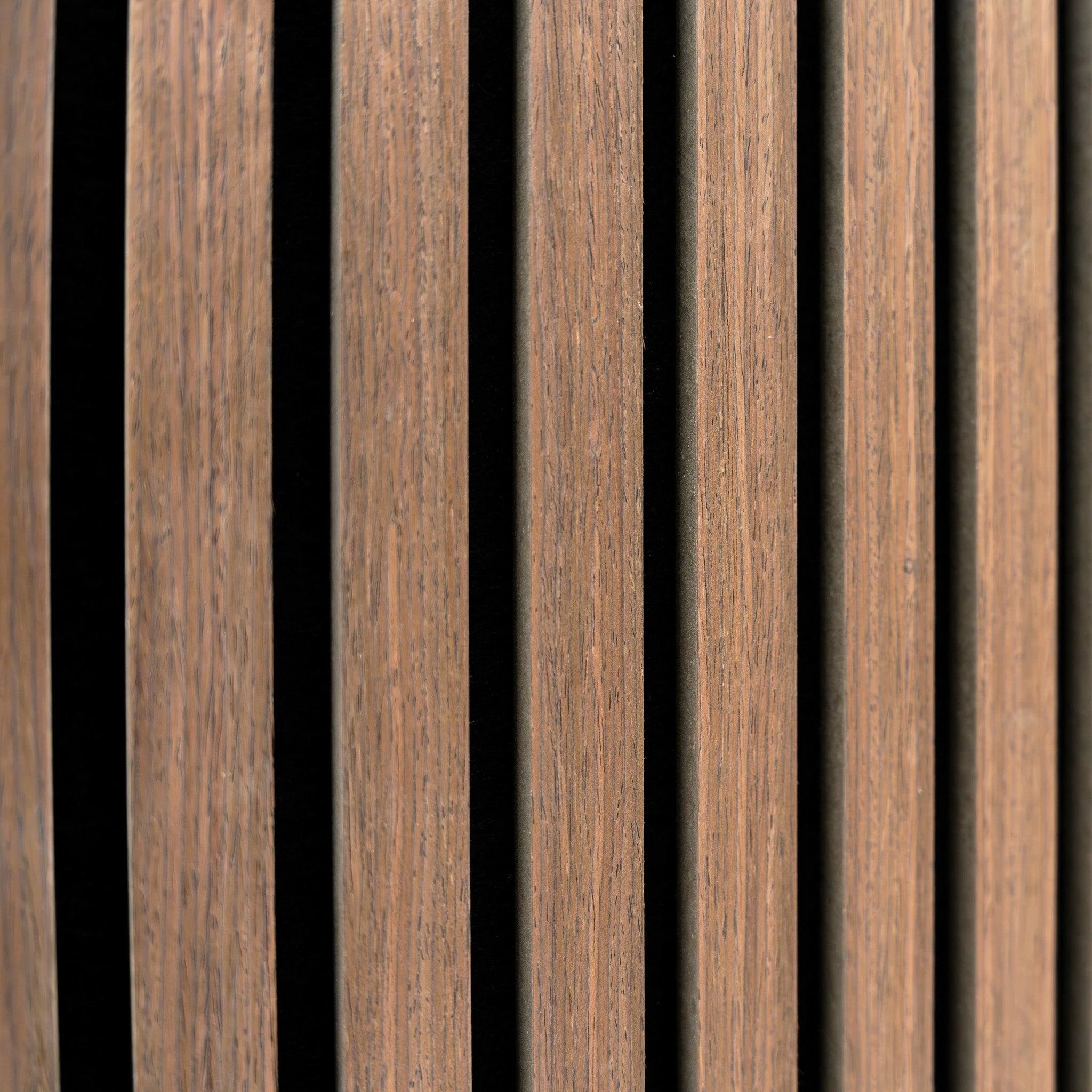 Acoustic Slat Wall Panels x 2 - Dark Walnut by Monster Shop