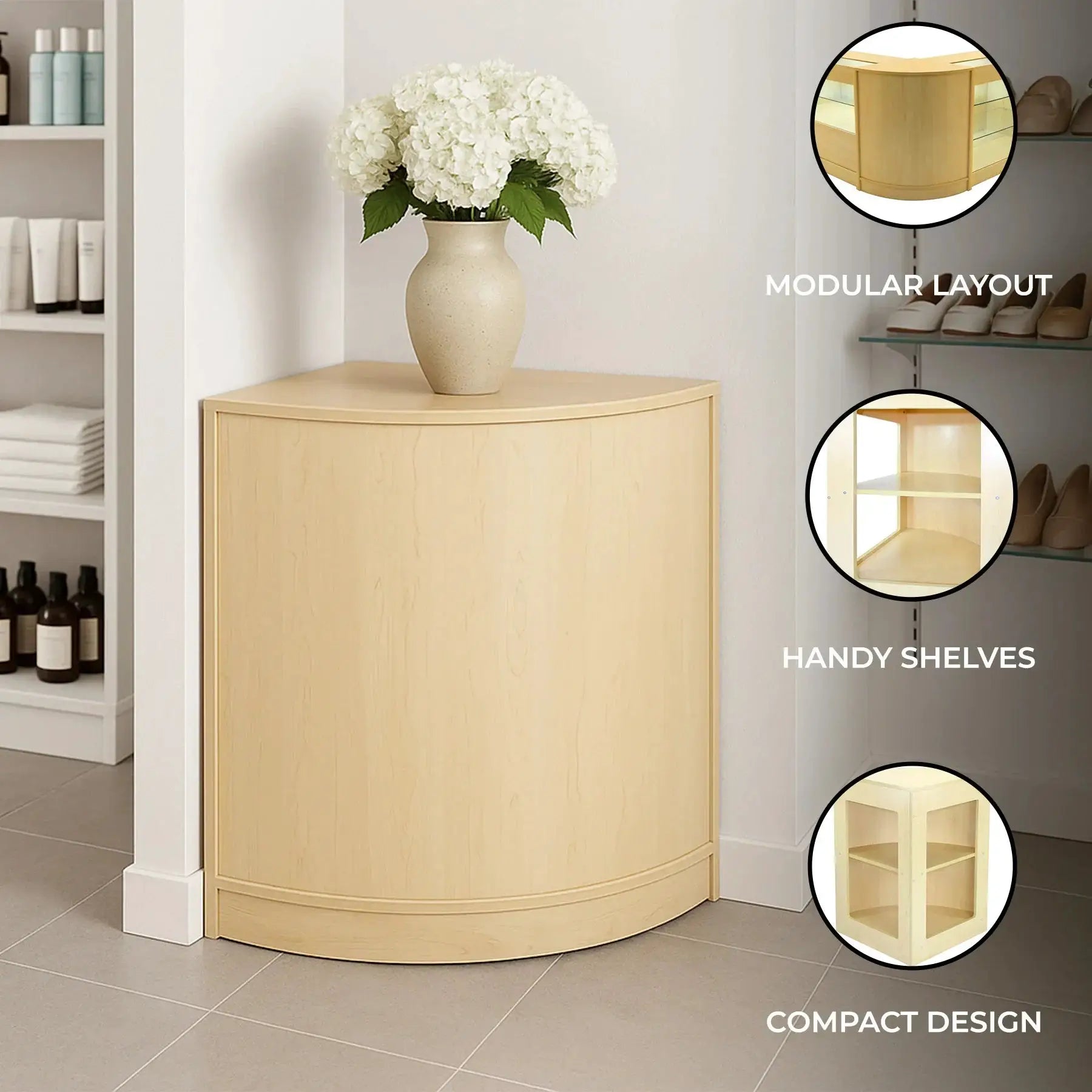 Monster Shop Retail Shop Corner Counter CM60 - Maple -