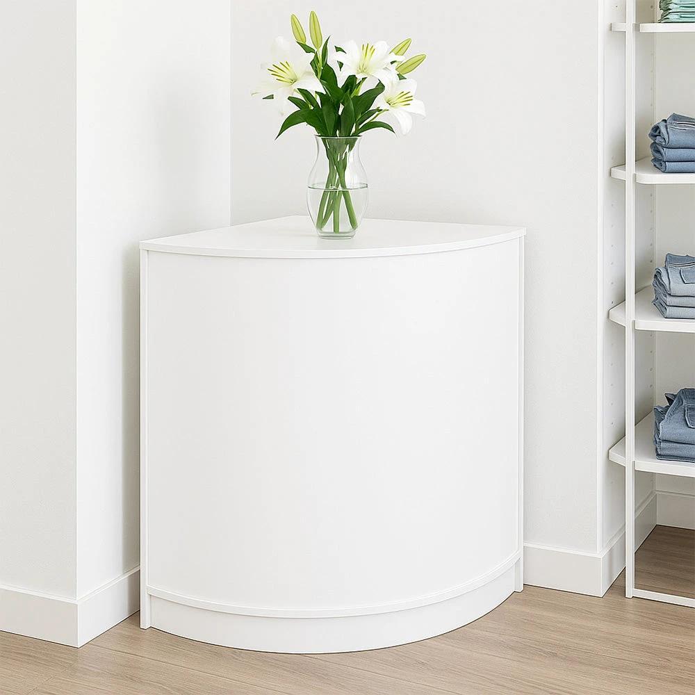 Retail Shop Corner Counter CM60 - White by Monster Shop
