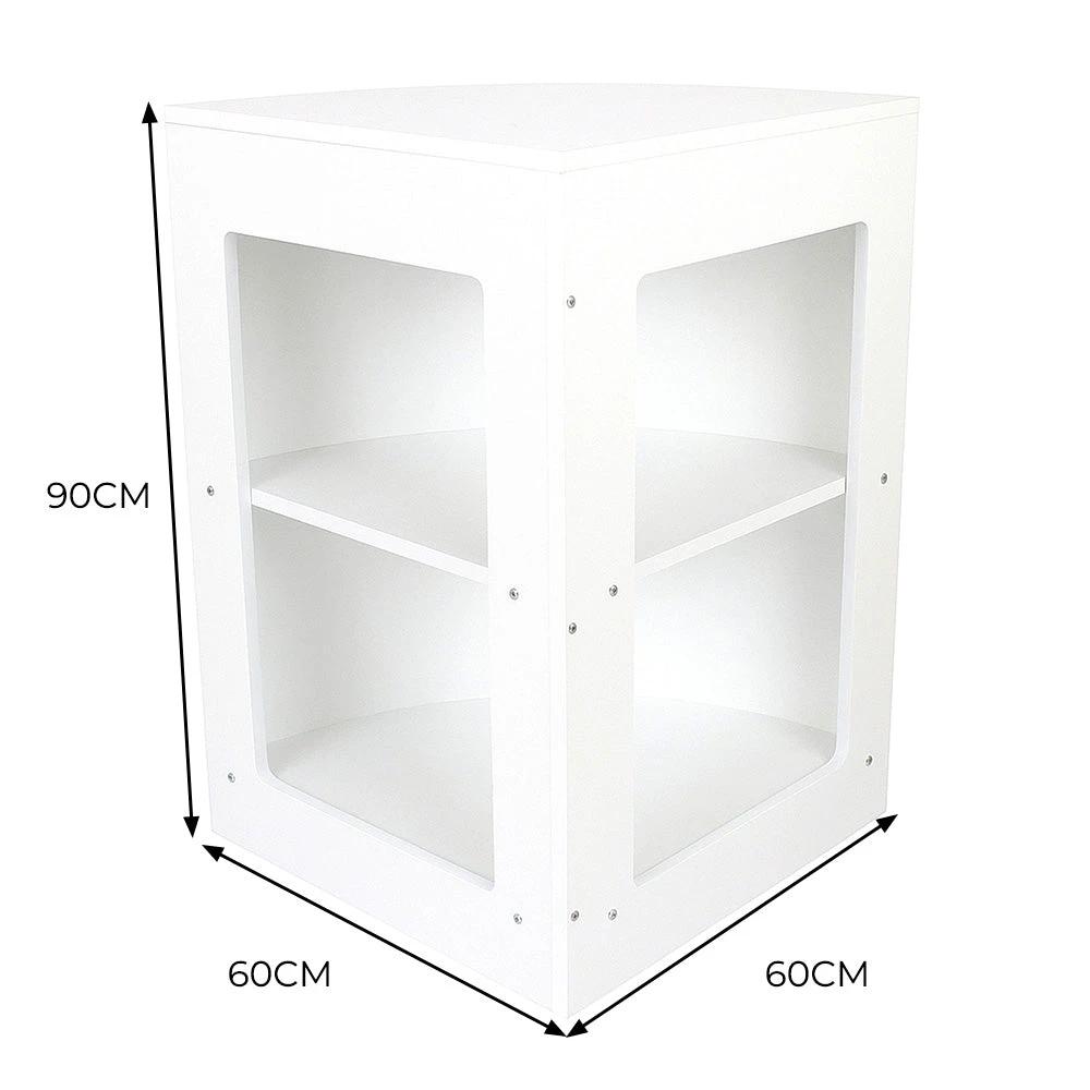 Retail Shop Corner Counter CM60 - White by Monster Shop