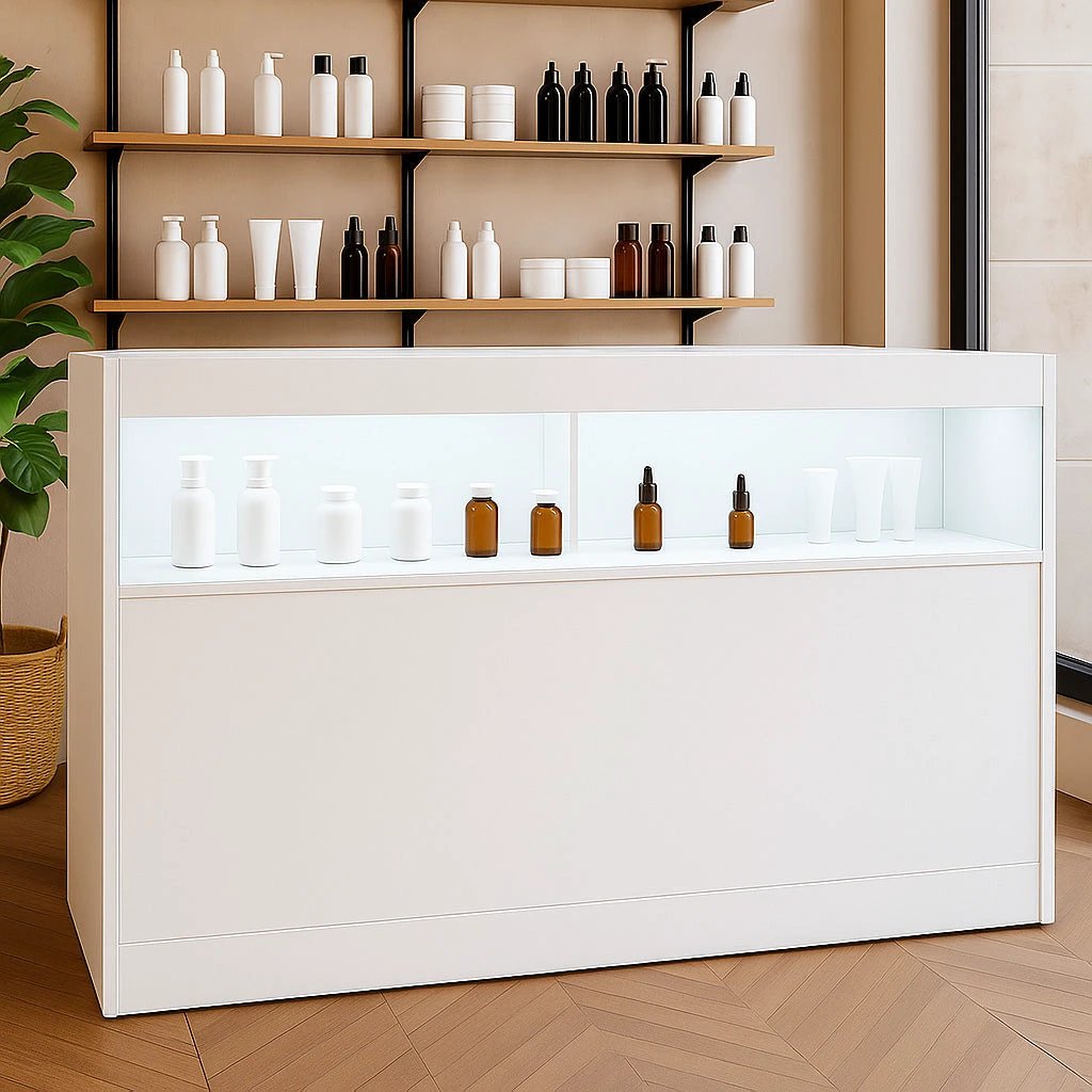 Monster Shop LED Retail Shop Counter B1500 - White -