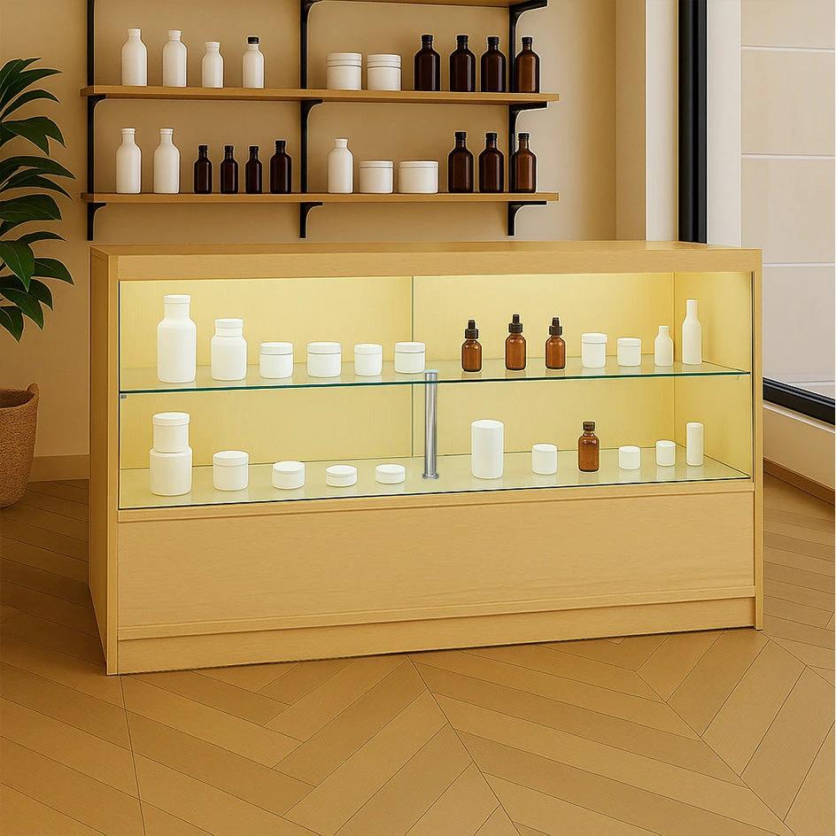 LED Retail Shop Counter C1500 - Maple by Monster Shop