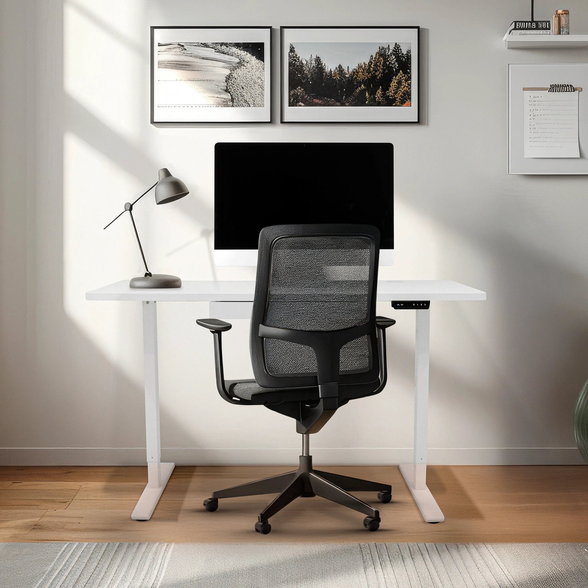 Electric Standing Desk With Drawer - 120cm x 60cm by Monster Shop