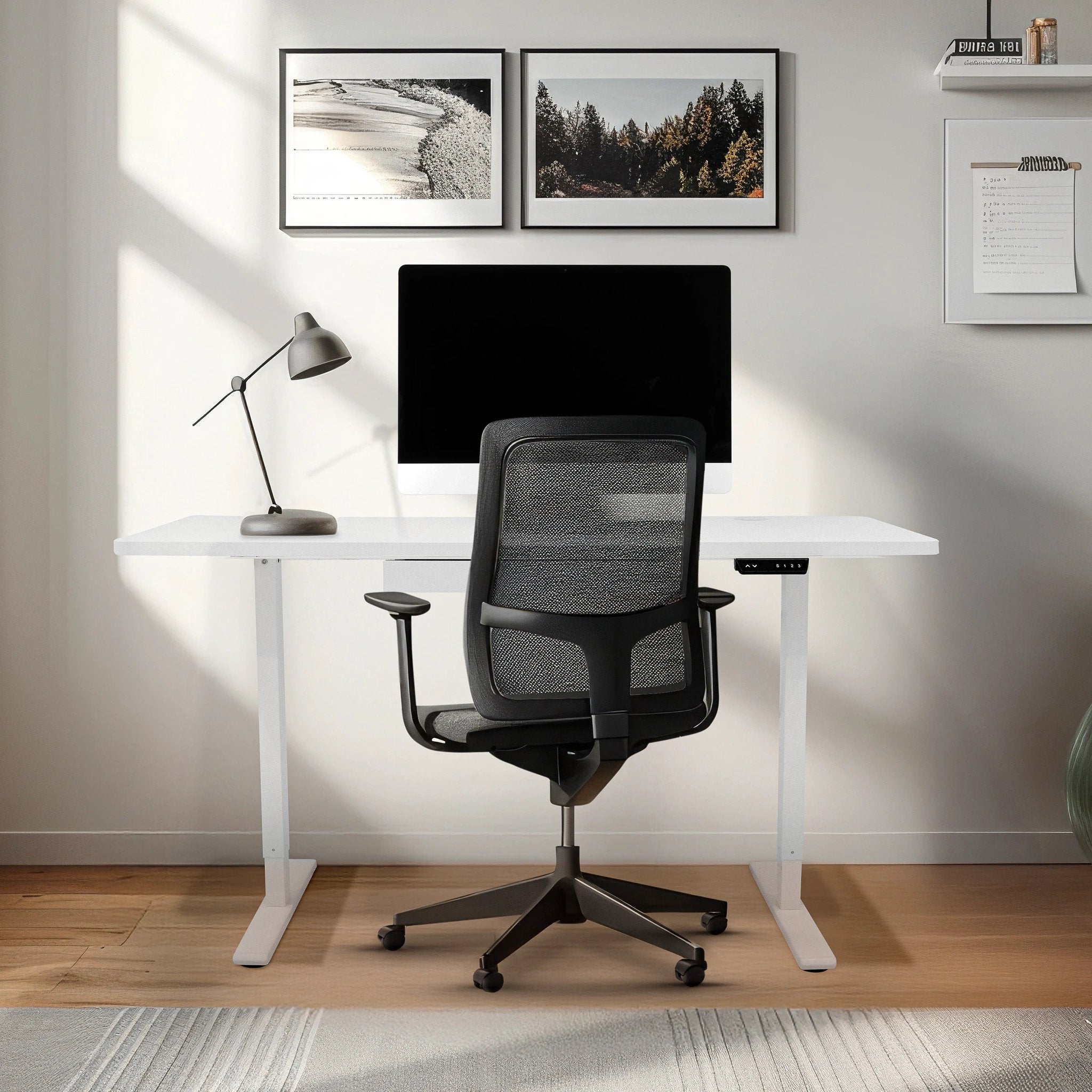 Electric Standing Desk With Drawer - 140cm x 60cm by Monster Shop