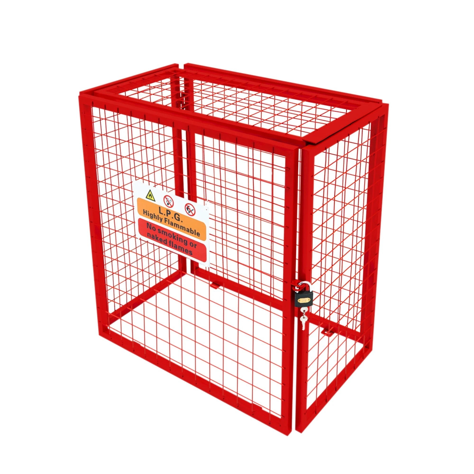 Monster Shop Red Gas Bottle Collapsible Mesh Cage - 90cm x 80cm x 43cm -