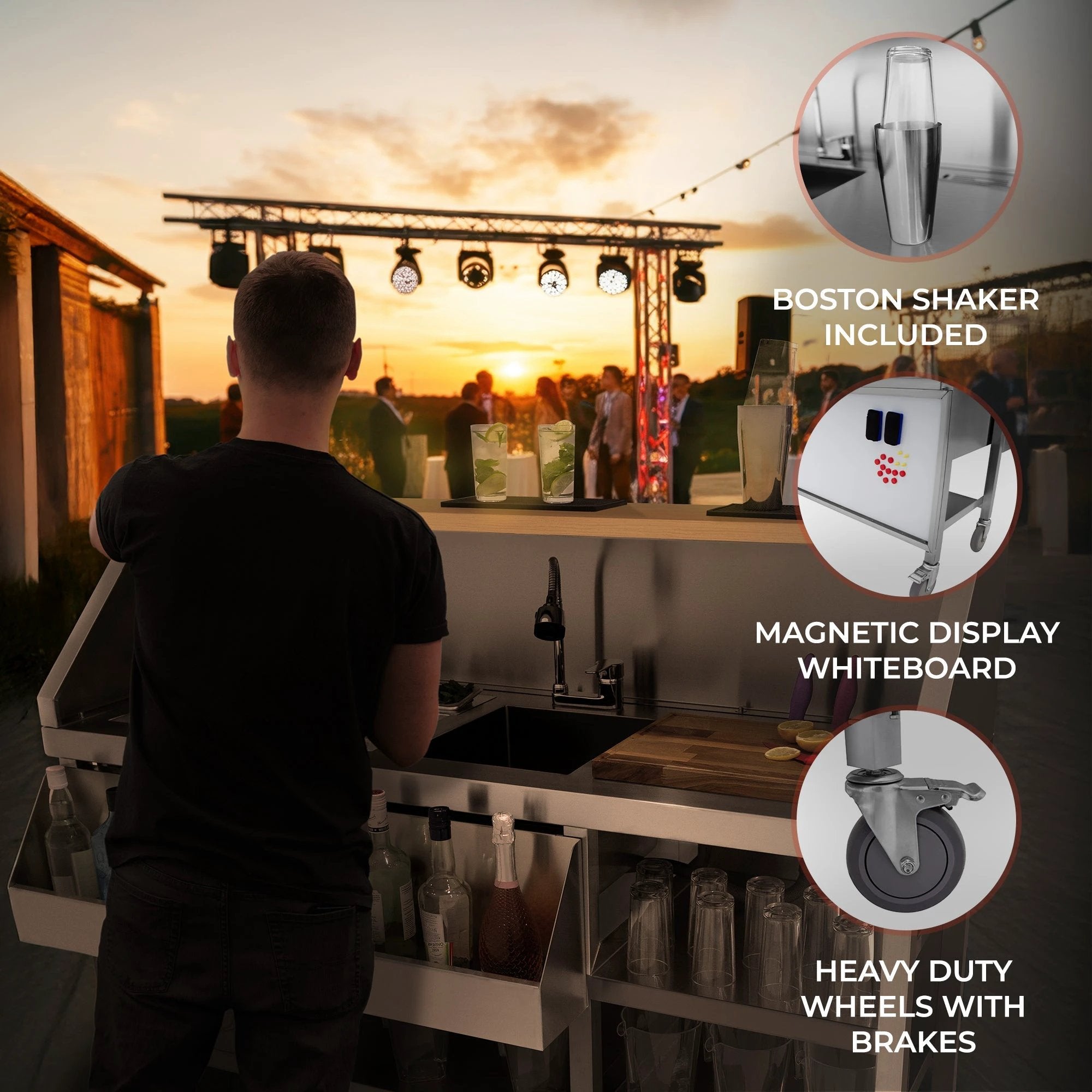 Mobile Cocktail Bar Station by Monster Shop