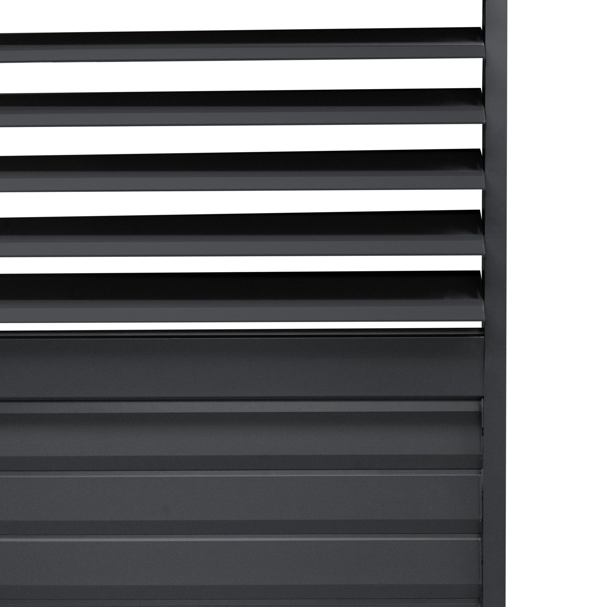 Monster Shop Anthracite Aluminium Pergola 3m x 3m With Blinds - Uncategorized Gazebos