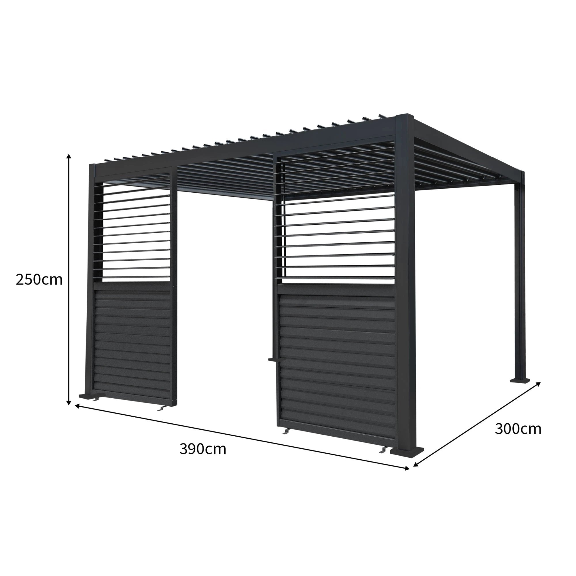 Monster Shop Premium Pergola Aluminium 3m x 4m Louvre Patio - Uncategorized Gazebos