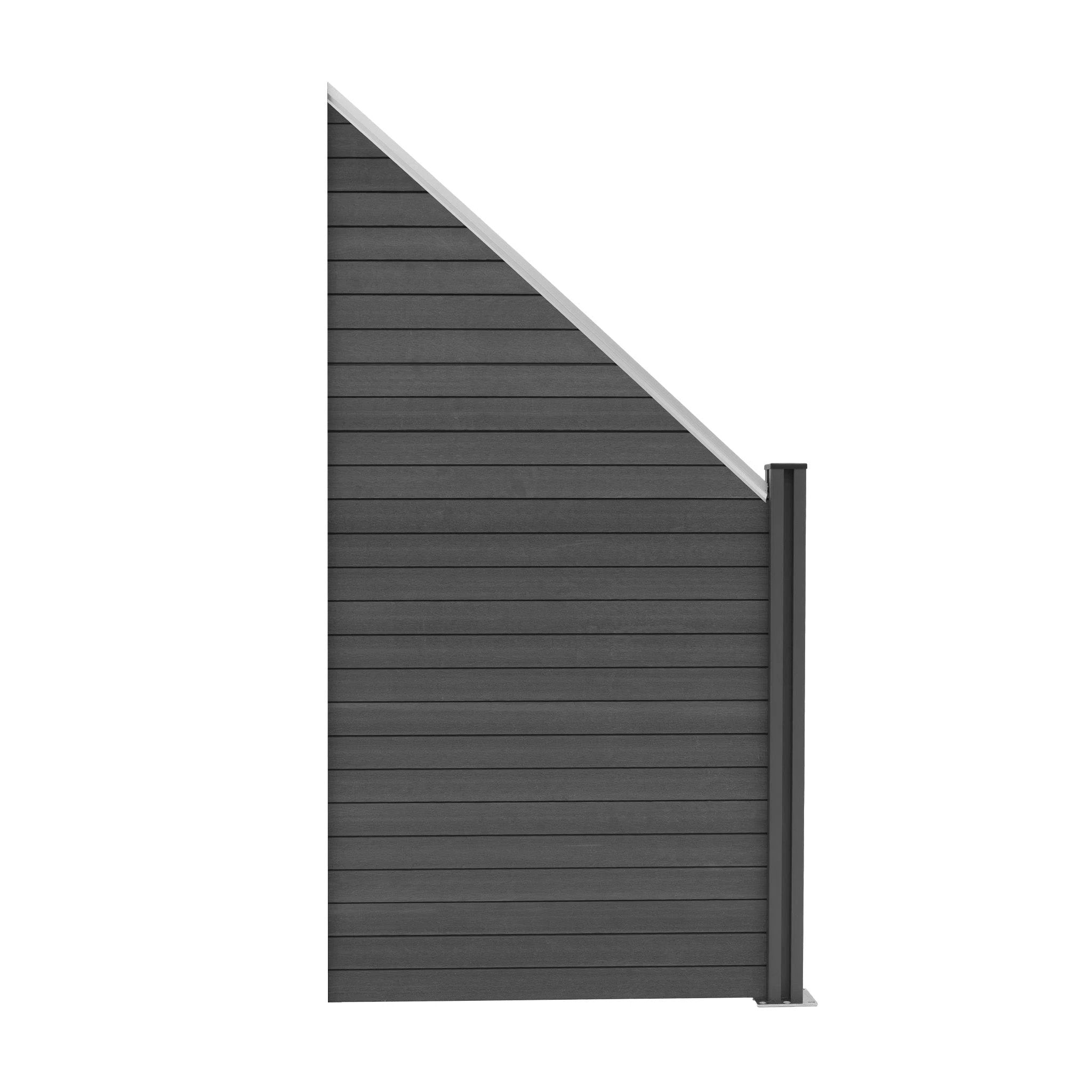 Monster Shop Composite Angled Fence Panel - Grey -