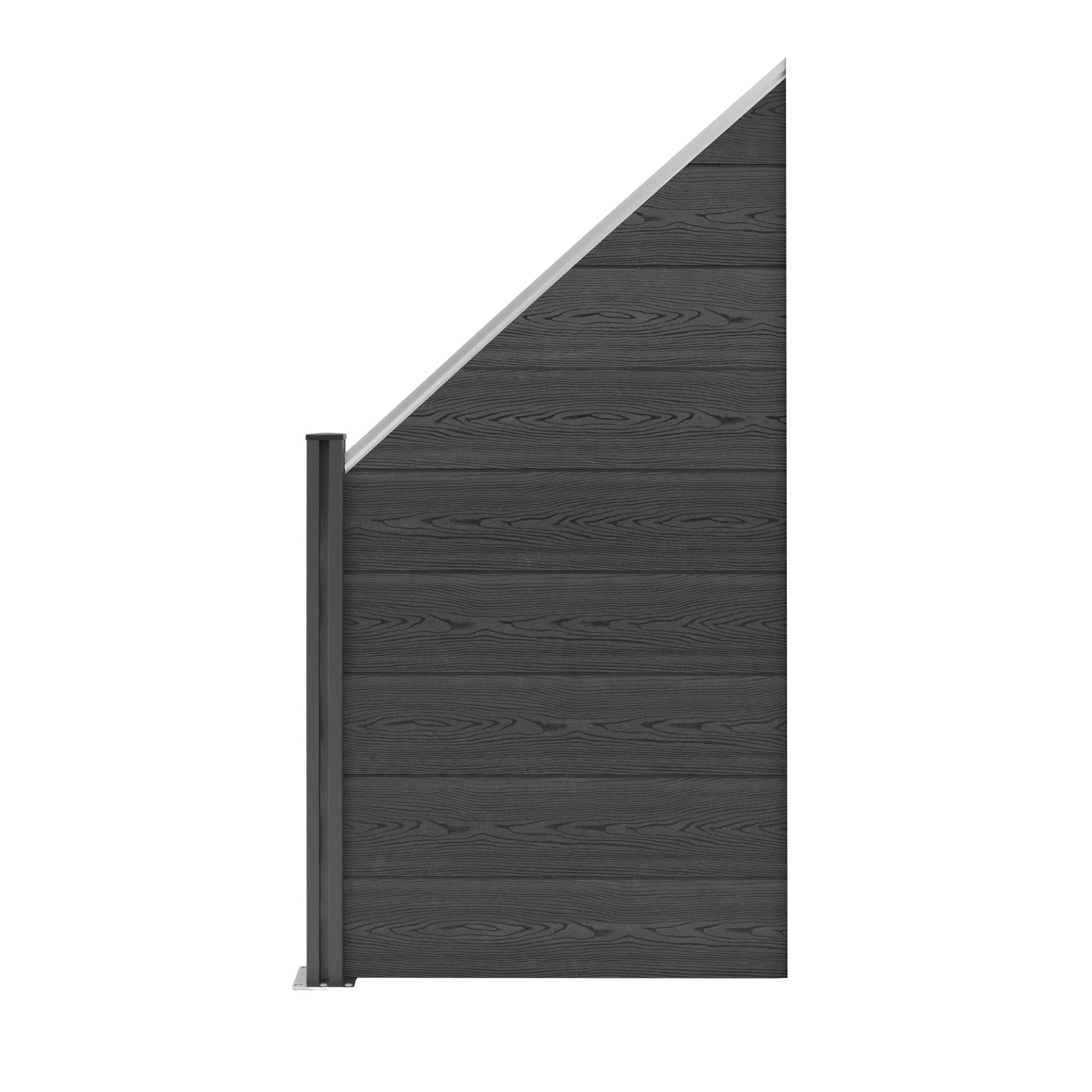 Monster Shop Composite Angled Fence Panel - Grey -