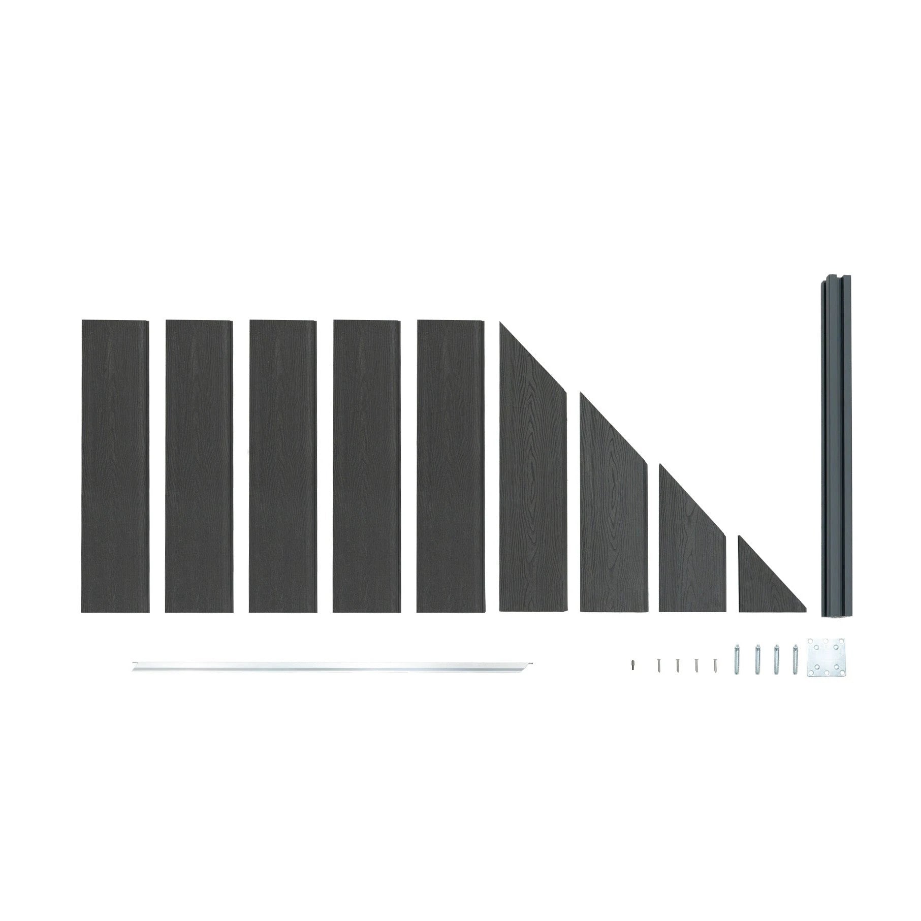 Monster Shop Composite Angled Fence Panel - Grey -