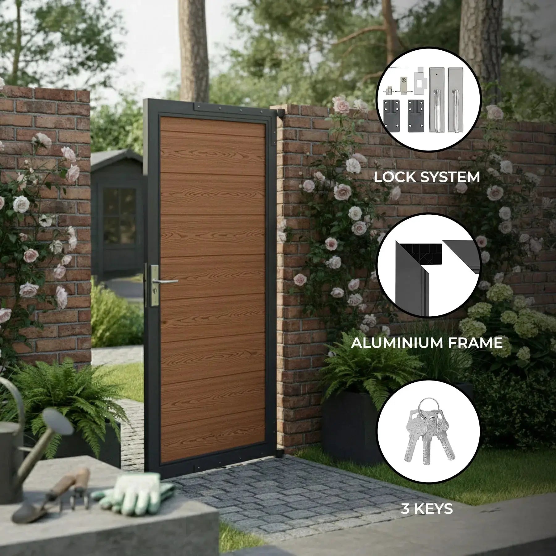 Monster Shop Composite Panel Gate - Brown -