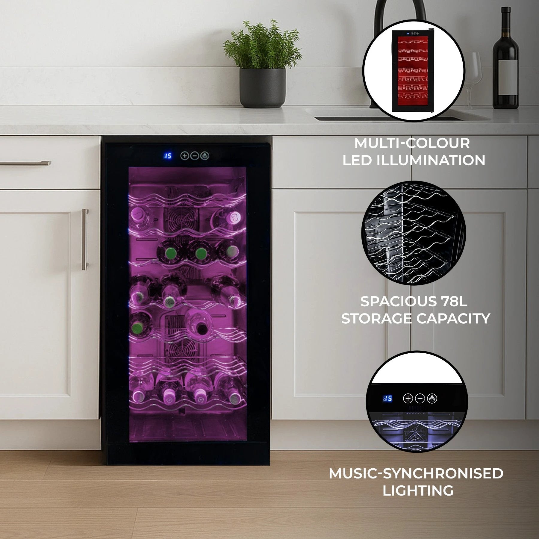 Oriva LED Wine Cooler by Monster Shop