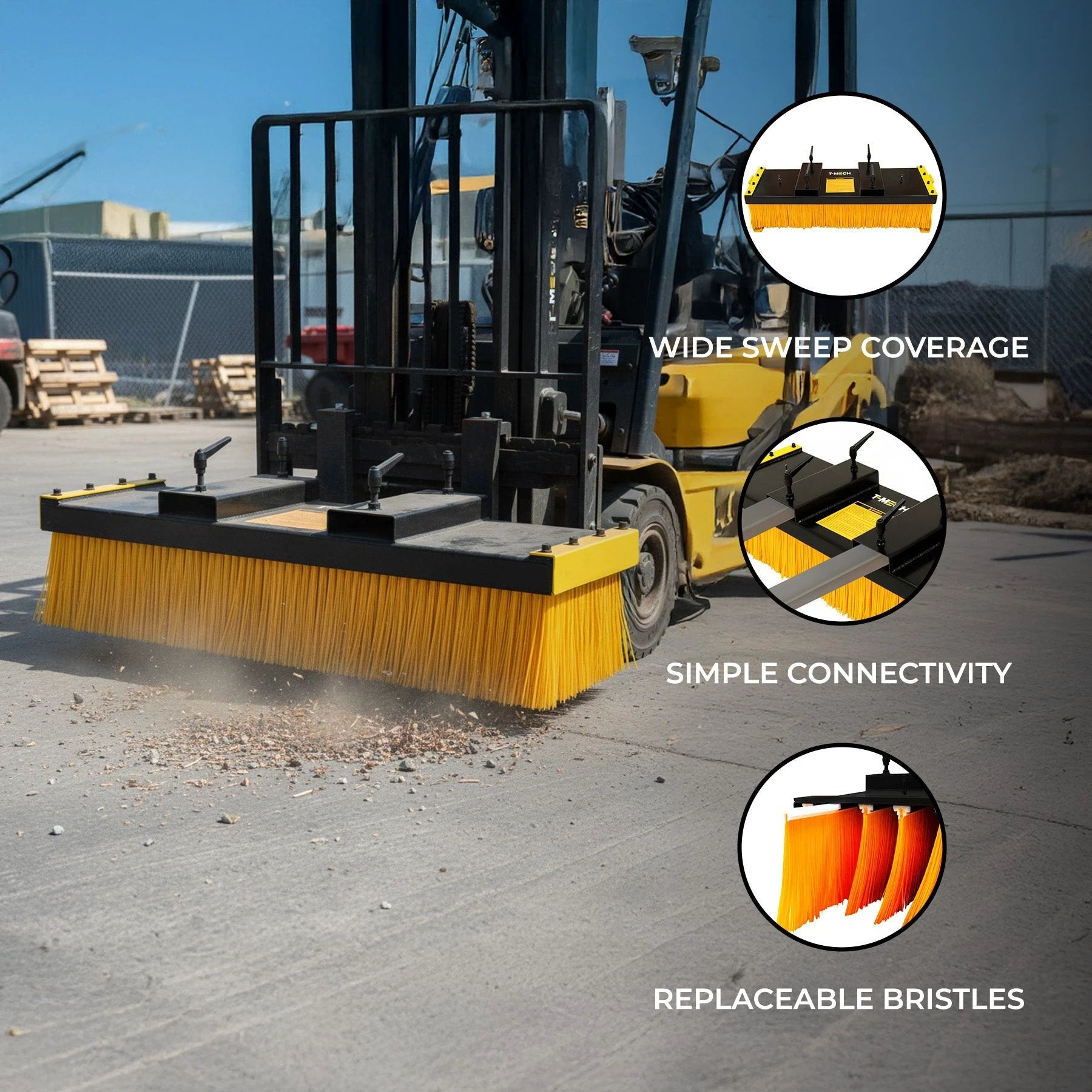 Forklift Sweeper Brush by Monster Shop
