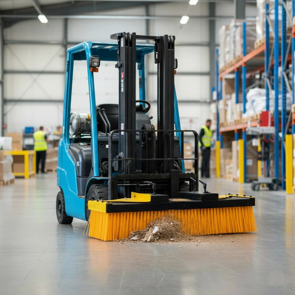 Forklift Sweeper Brush With Stands by Monster Shop
