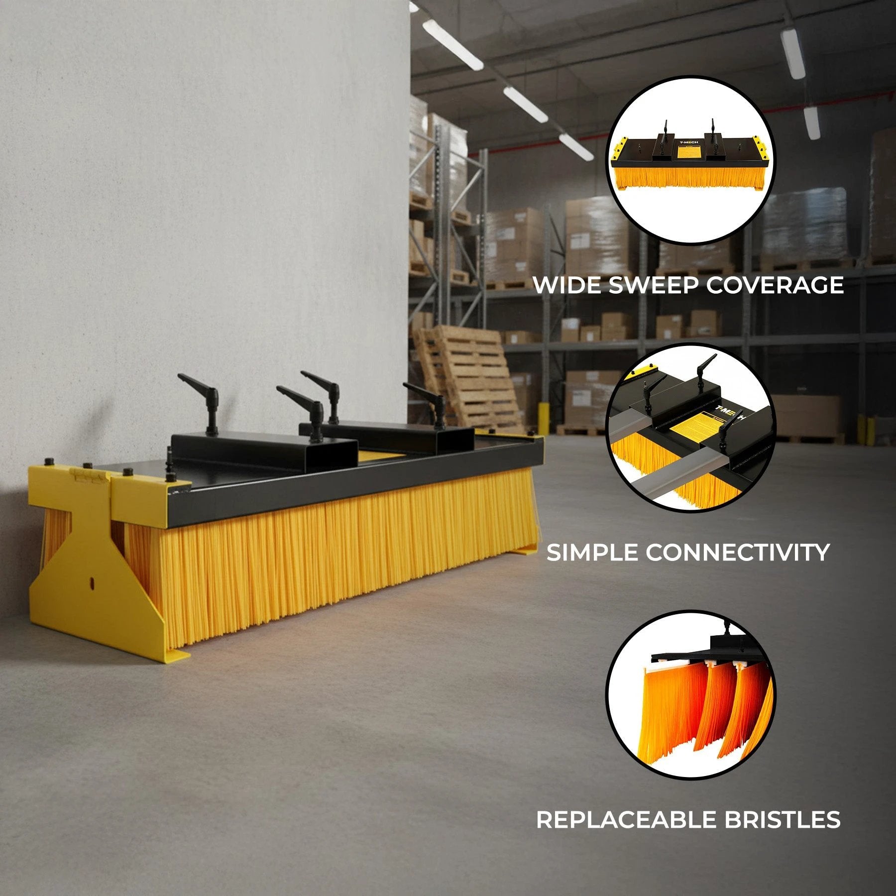 Forklift Sweeper Brush With Stands by Monster Shop