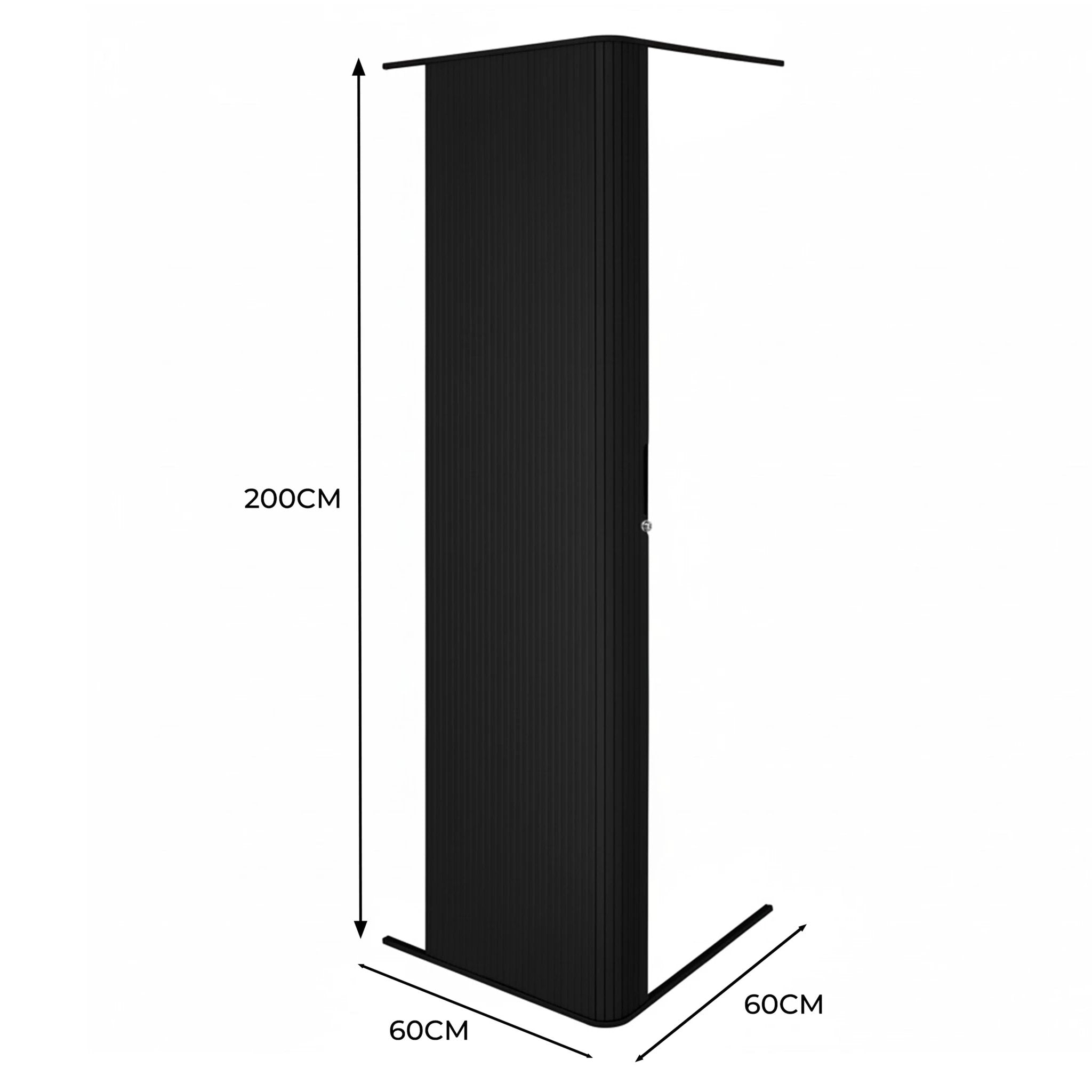 Tambour Shower Door – Black by Monster Shop