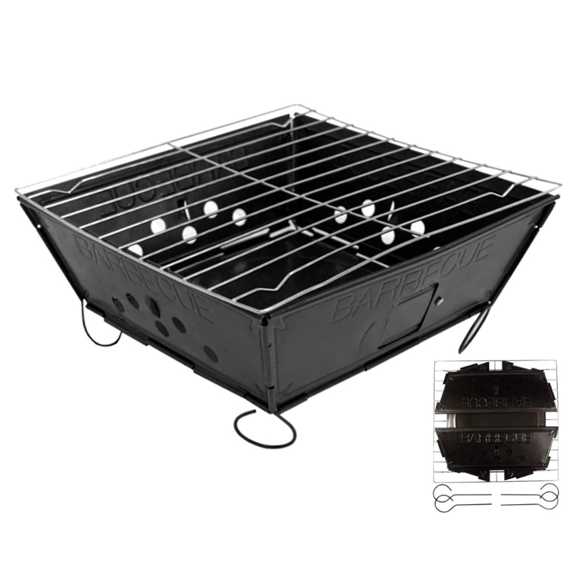 Monster Shop Portable BBQ with Cherrywood Wood Chips -