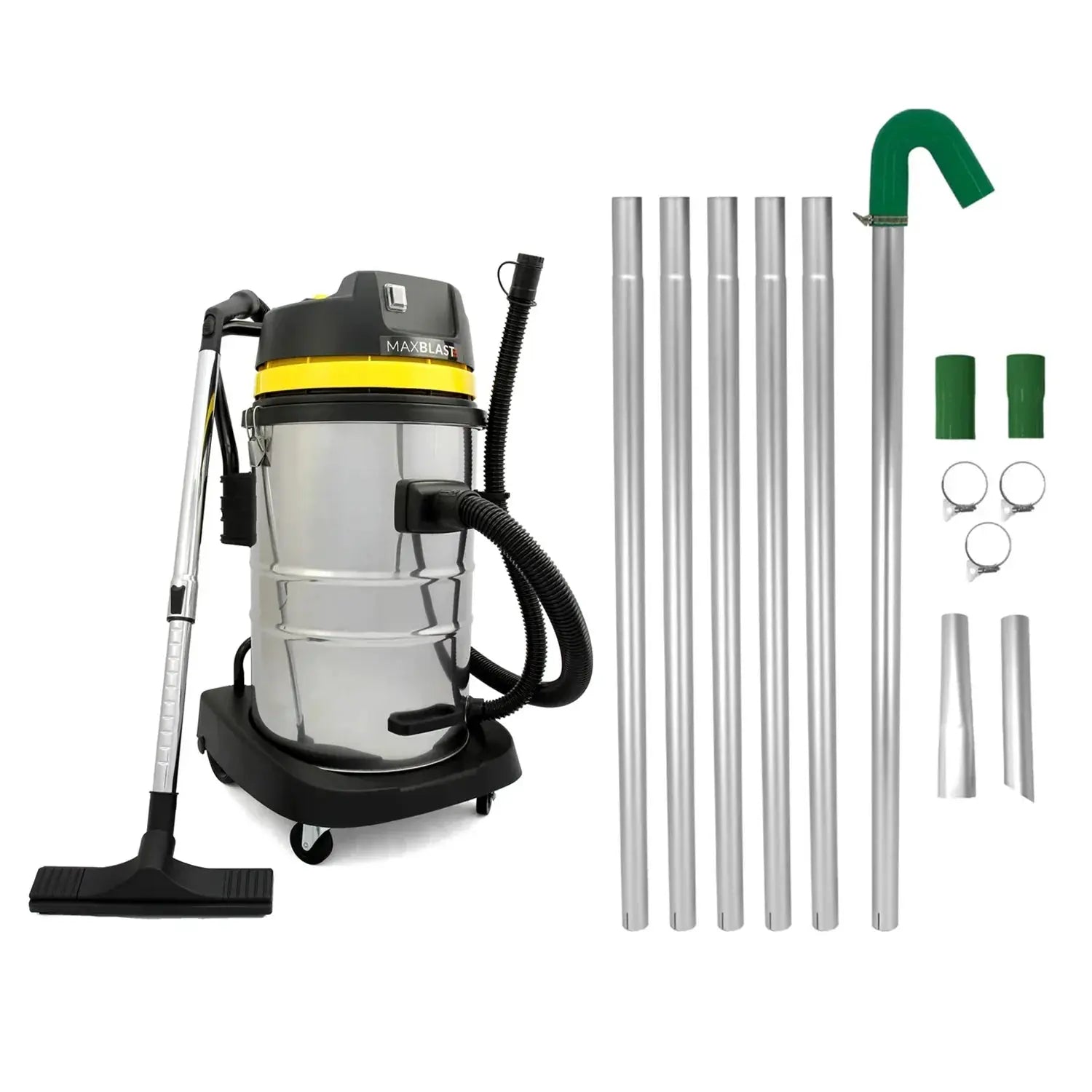 Monster Shop Gutter Vacuum Poles & 60L Wet & Dry Vacuum -