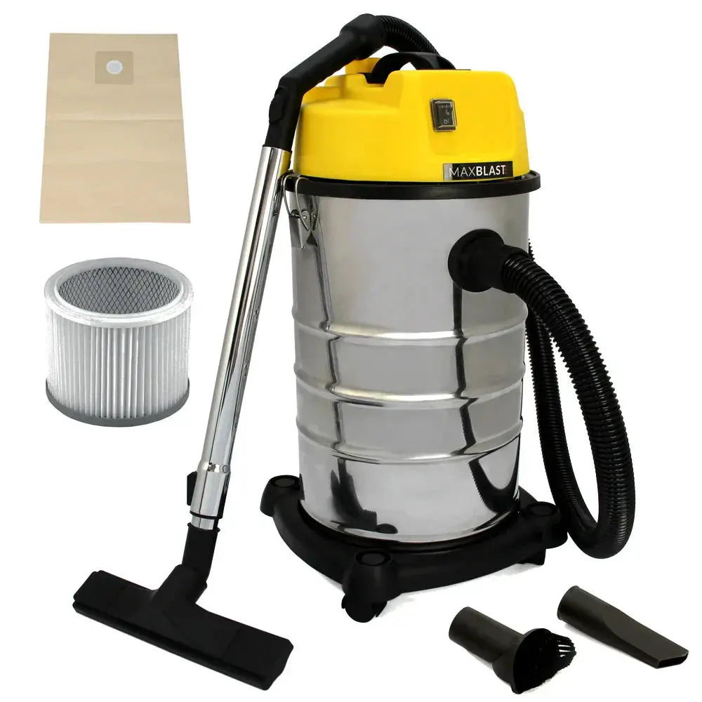 Monster Shop Gutter Vacuum Poles & 30L Wet & Dry Vacuum -
