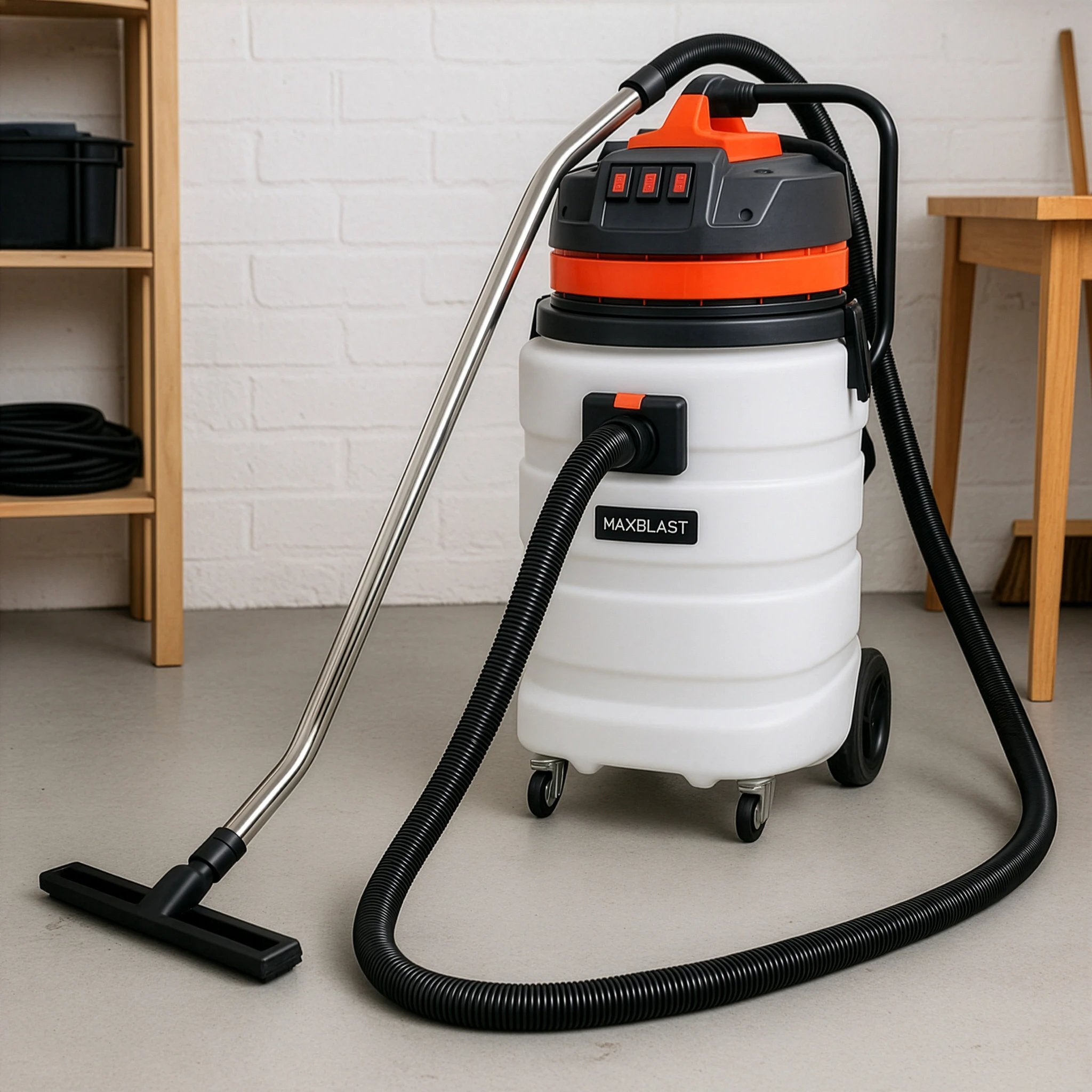 90L Wet & Dry Vacuum With 5m Hose by Monster Shop