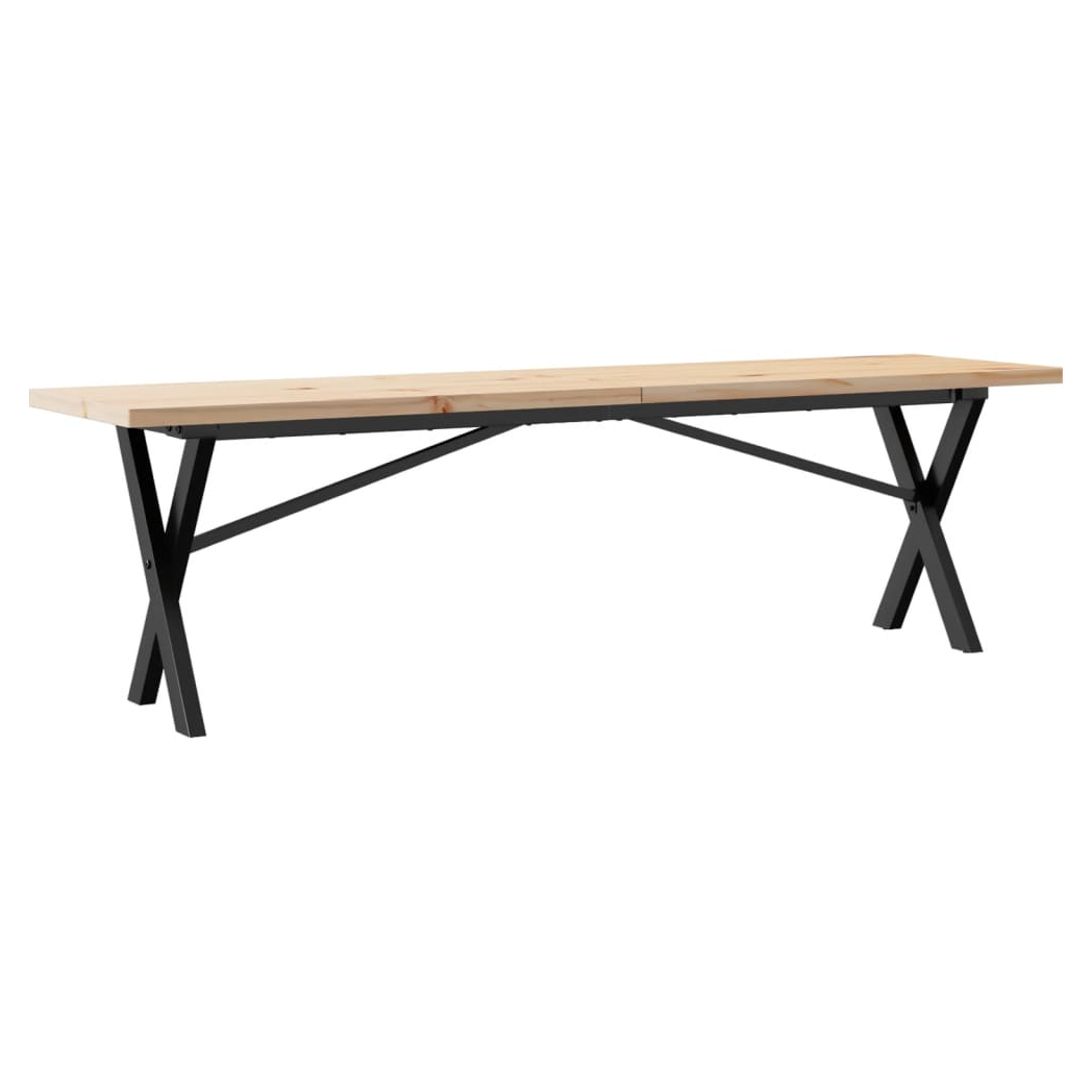 vidaXL VidaXL Coffee Table 160x40x45.5 Pine Cast Iron - Coffee Table