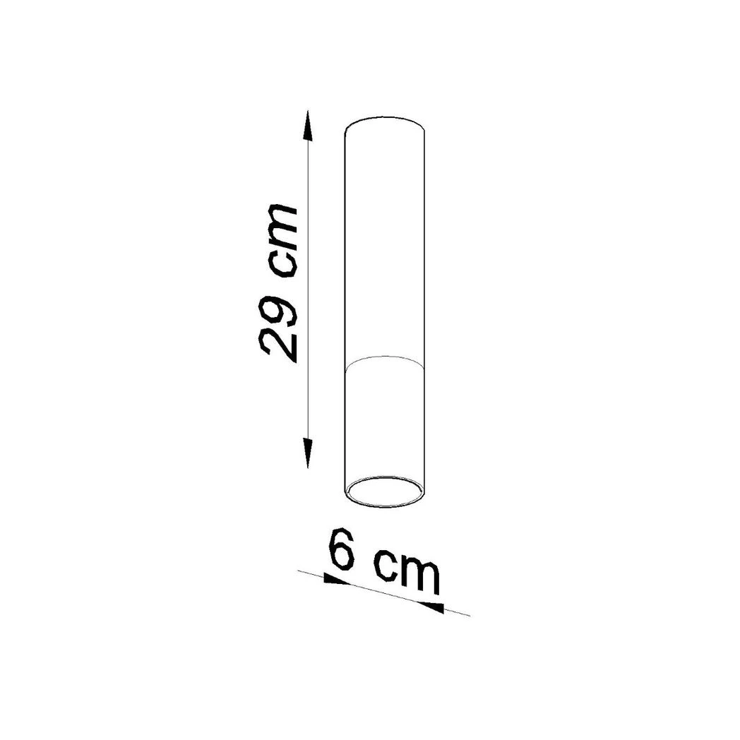 Sollux Lighting Loopez Ceiling Lamp 6x6x29cm Modern Design Home - Ceiling Lights
