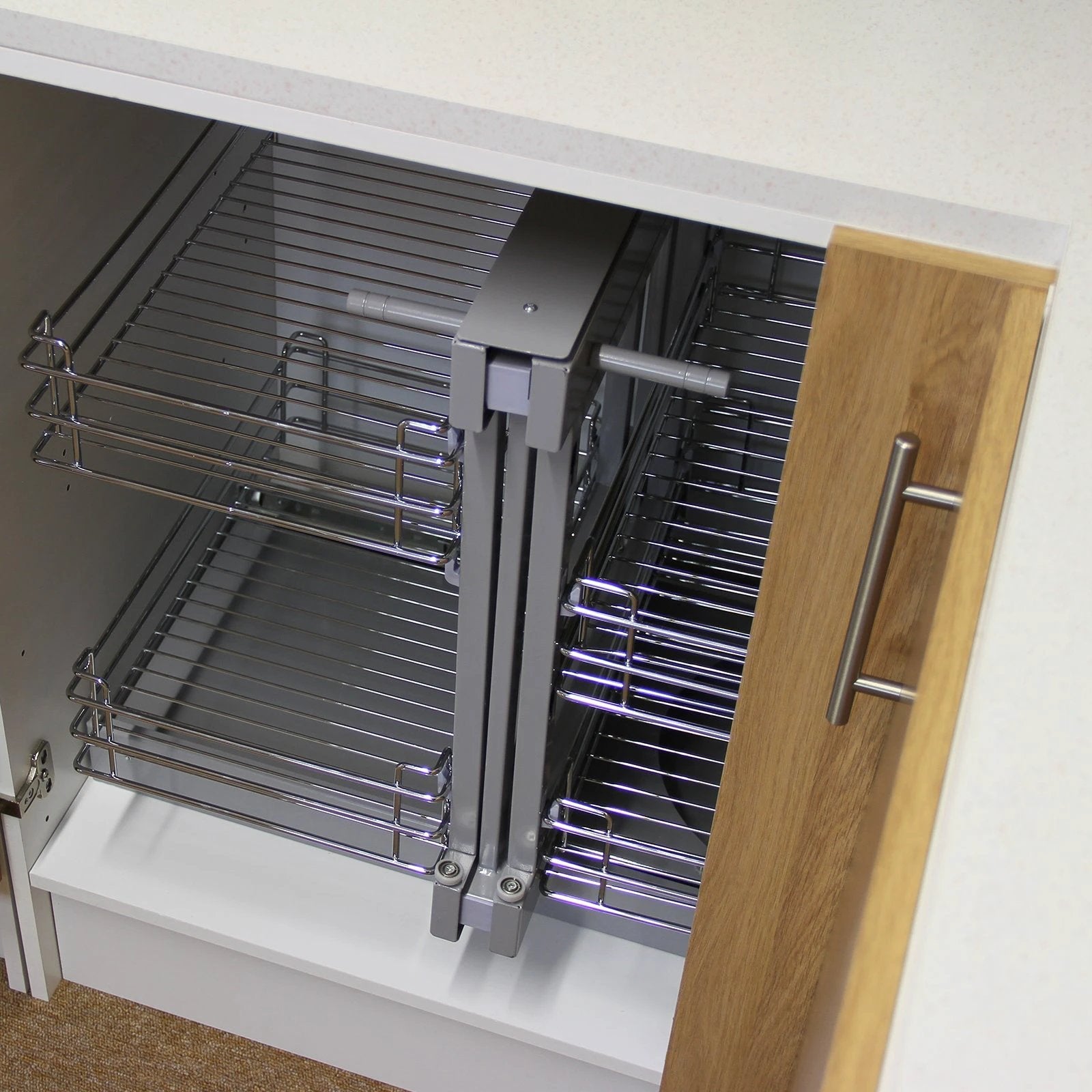 KuKoo Magic Corner Pull Out Kitchen Cupboard Drawers - Left Hand by Monster Shop