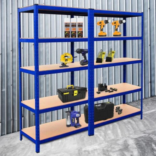 2 x T-RAX Blue Metal Racking Units 75cm x 150cm x 30cm by Monster Shop